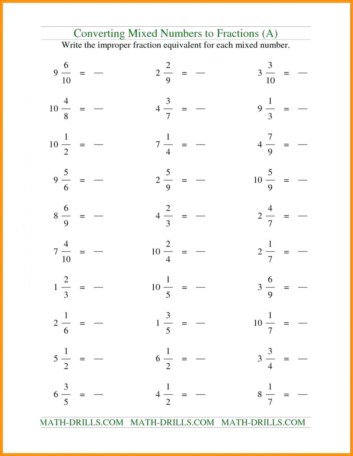 3 Free Math Worksheets Third Grade 3 Fractions and Decimals Comparing ...