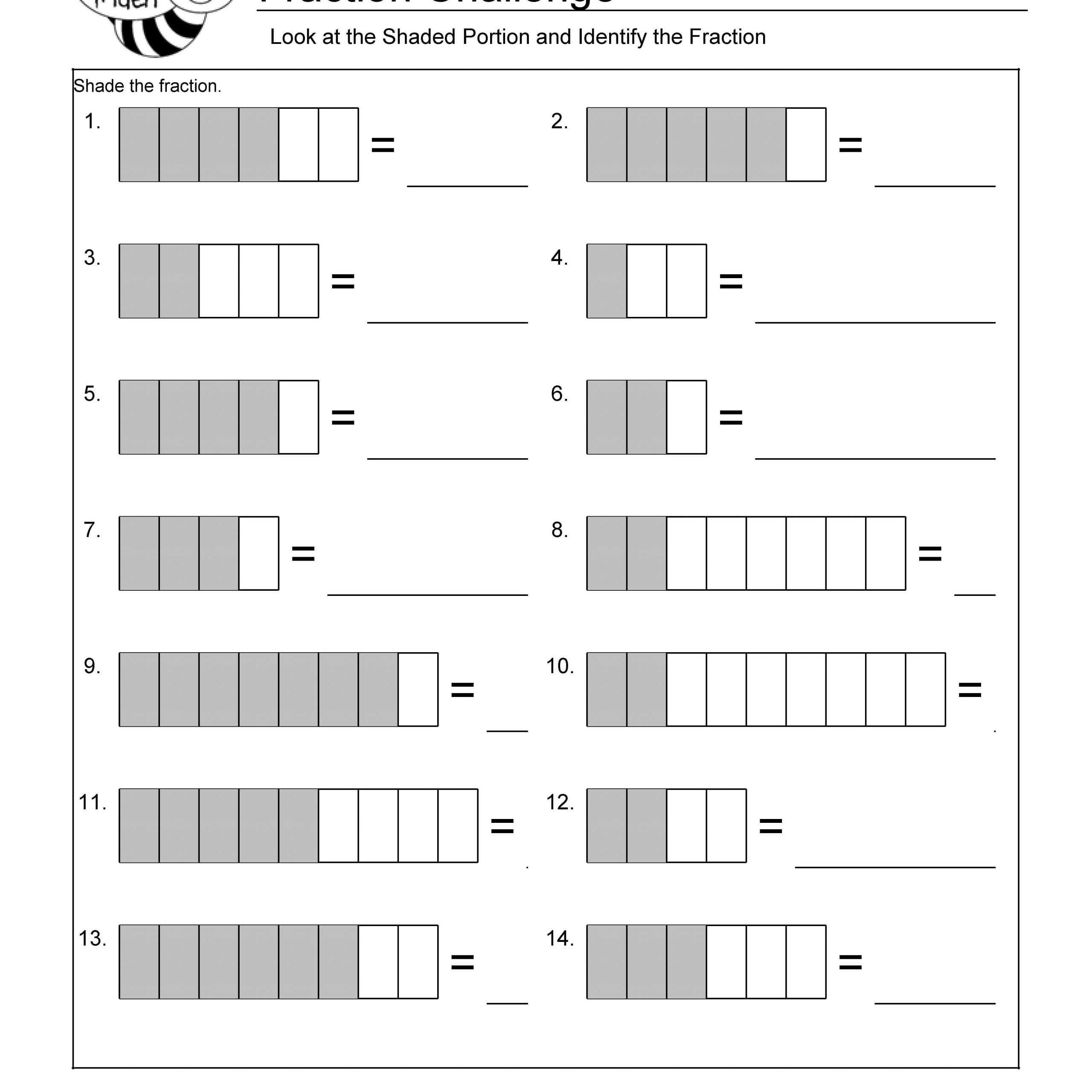 Free Math Worksheets Third Grade 3 Fractions and Decimals Comparing Fractions Mixed Numbers