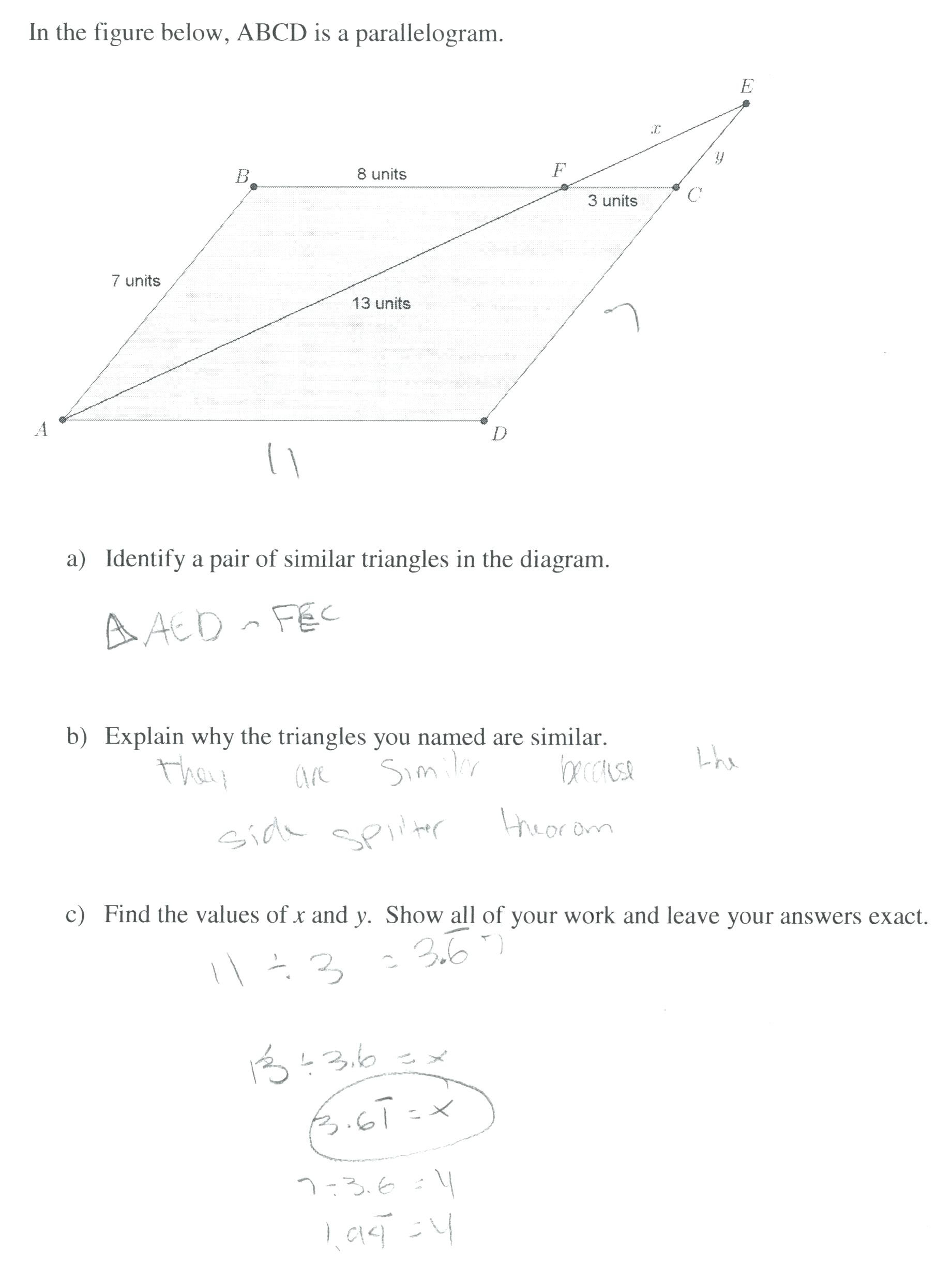 Free Math Worksheets Third Grade 3 Fractions and Decimals Identify Fractions Write