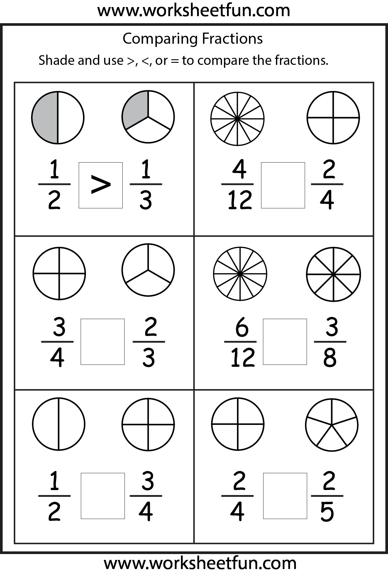 Free Math Worksheets Third Grade 3 Fractions and Decimals Subtracting Fractions From whole Numbers