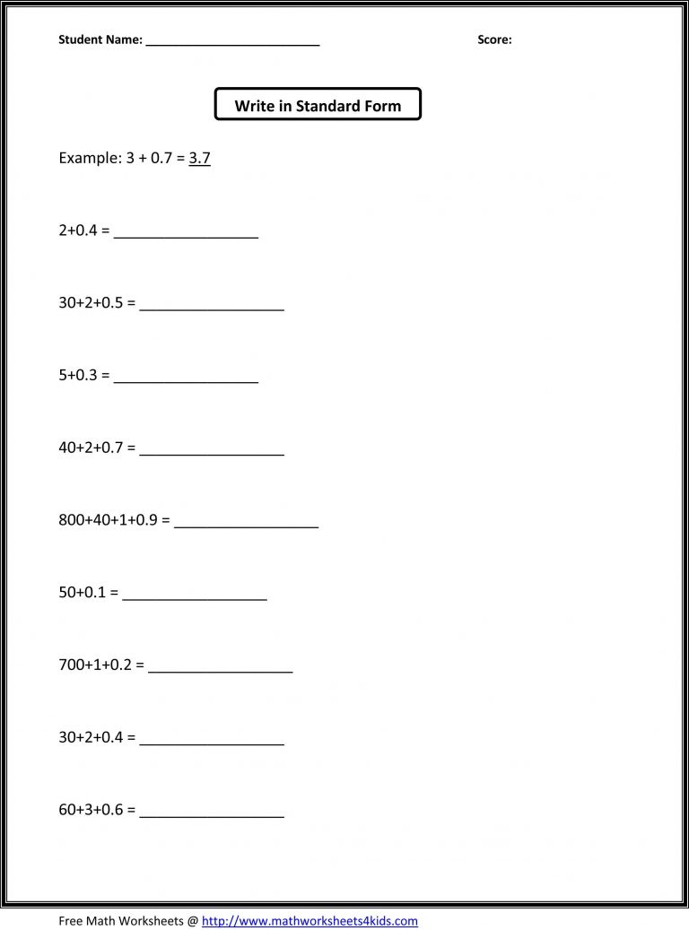 4 Free Math Worksheets Third Grade 3 Measurement Converting Yards Feet