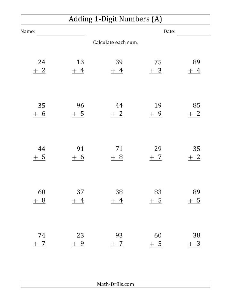 4 Free Math Worksheets Third Grade 3 Subtraction Subtract 1 Digit From