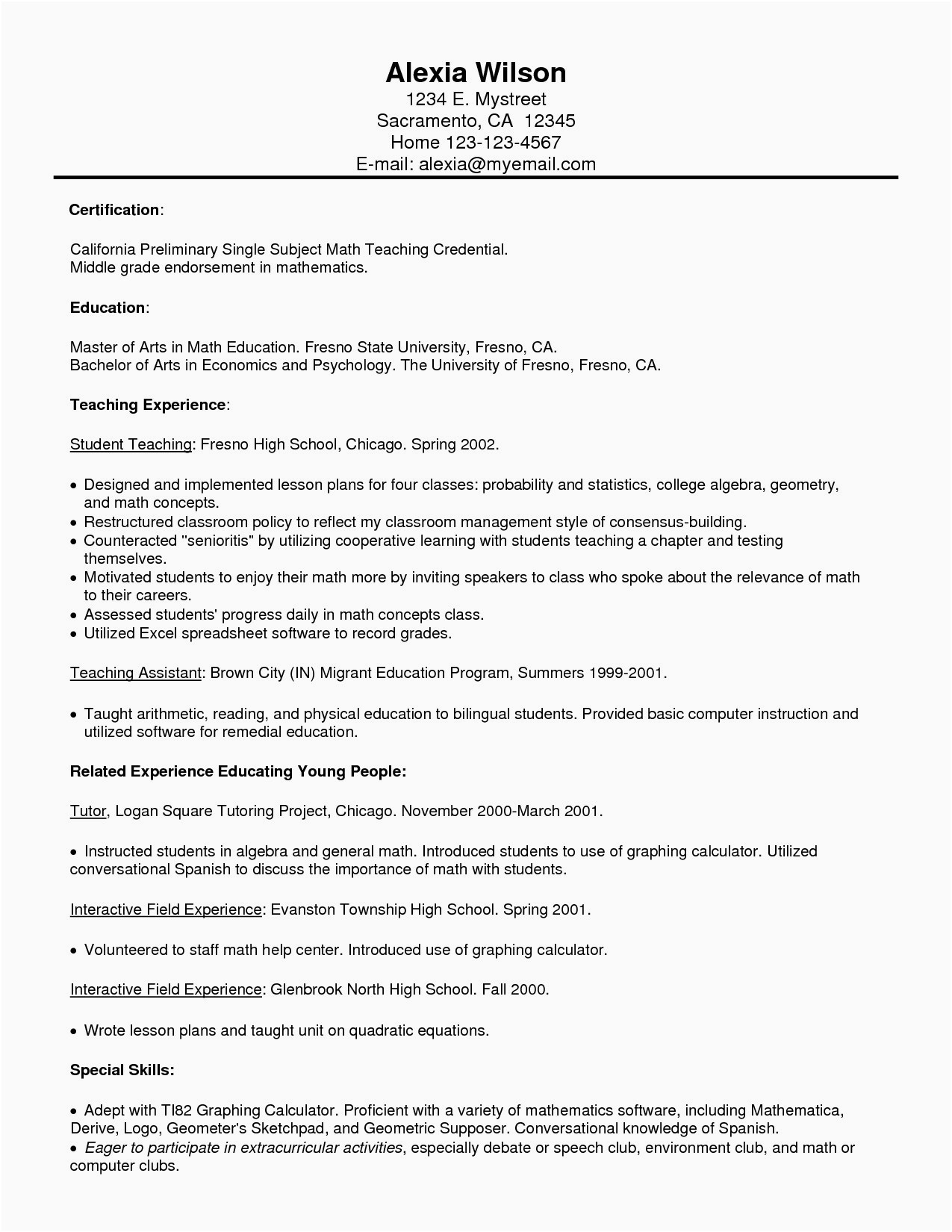 sample resume for master teacher new career focus resume fresh fresh resume 0d resume for substitute of sample resume for master teacher