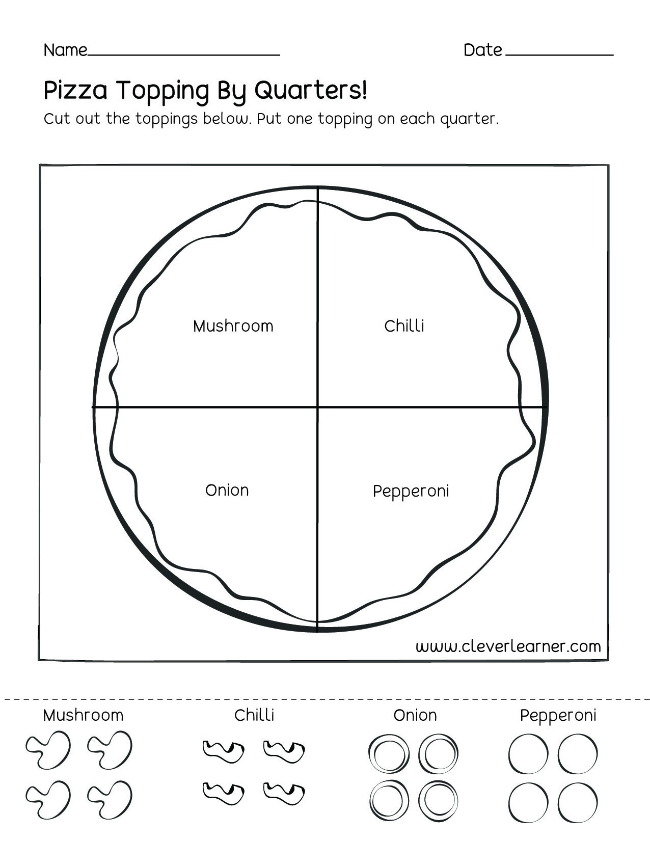 New First Grade Fractions Worksheets