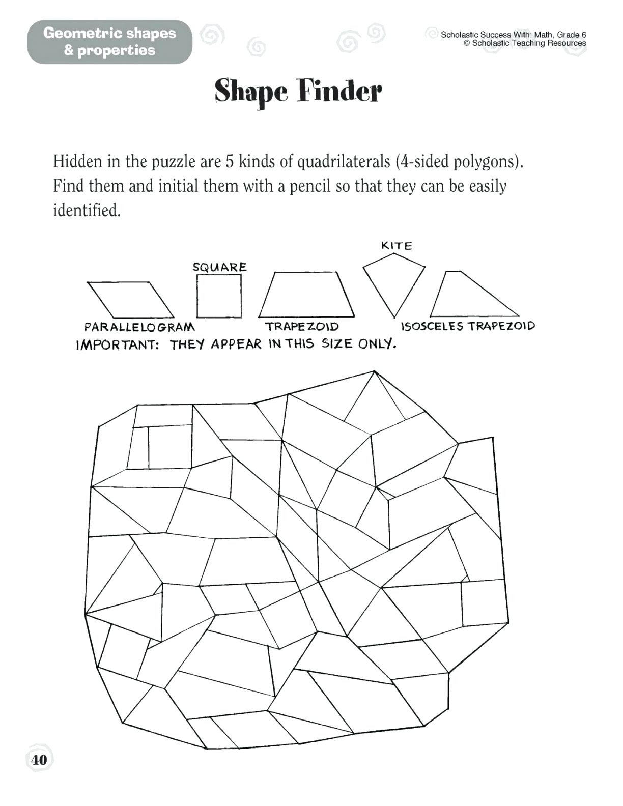 New First Grade Geometry Worksheets