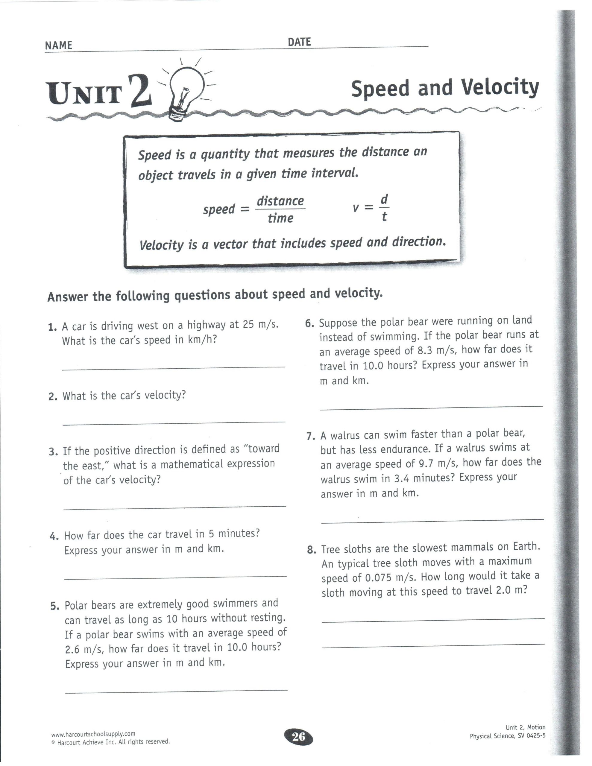 grade physical science worksheets free printable