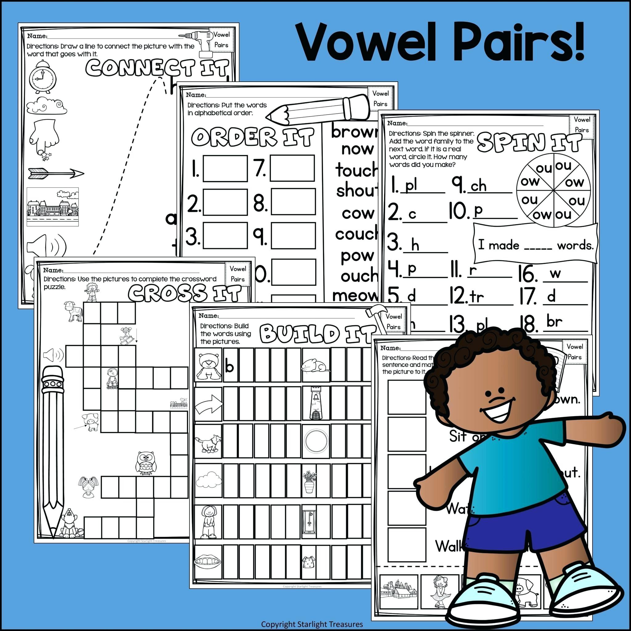 vowel pairs ow worksheets and activities for early readers lesson ks1