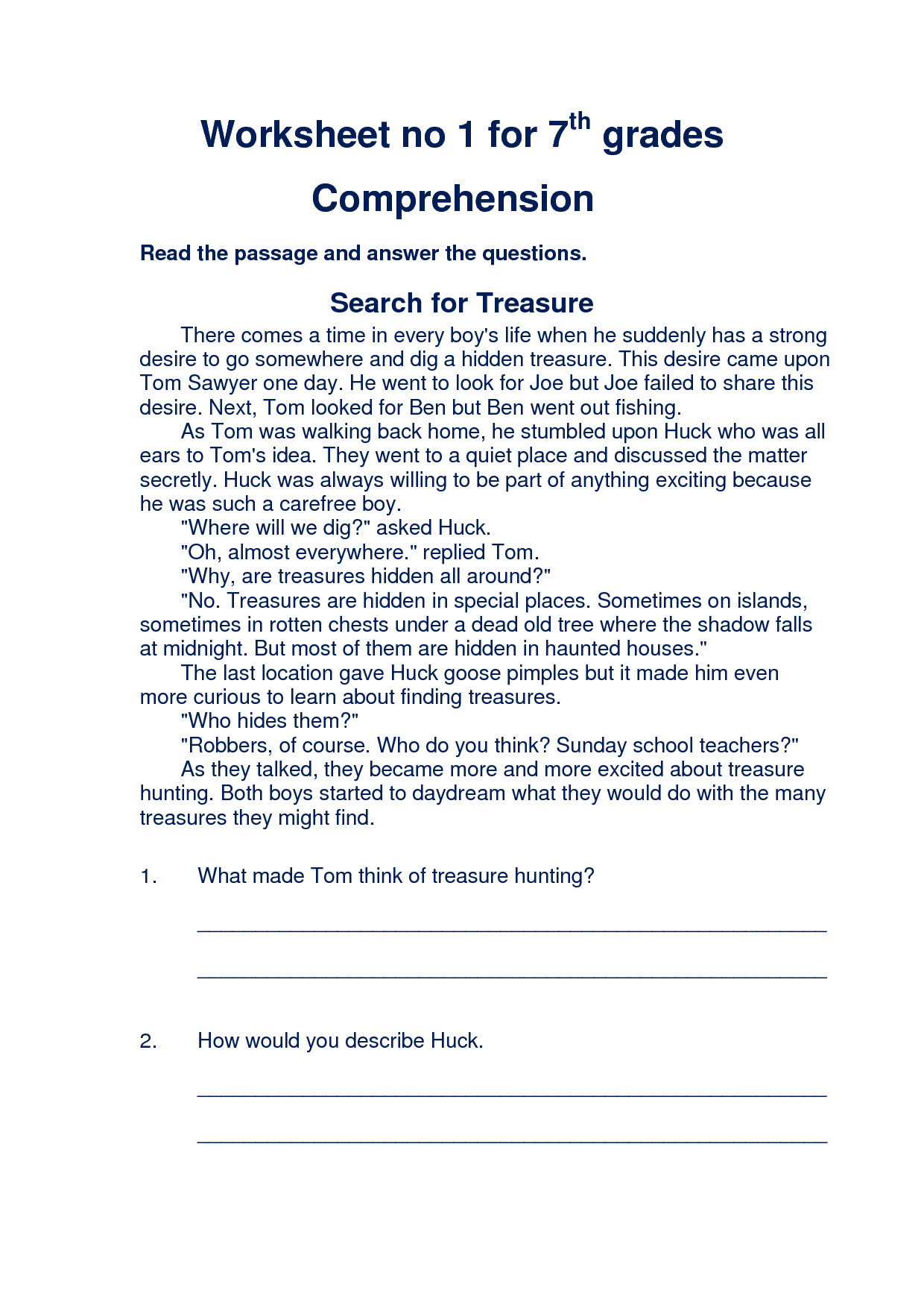 Reading Reading Comprehension