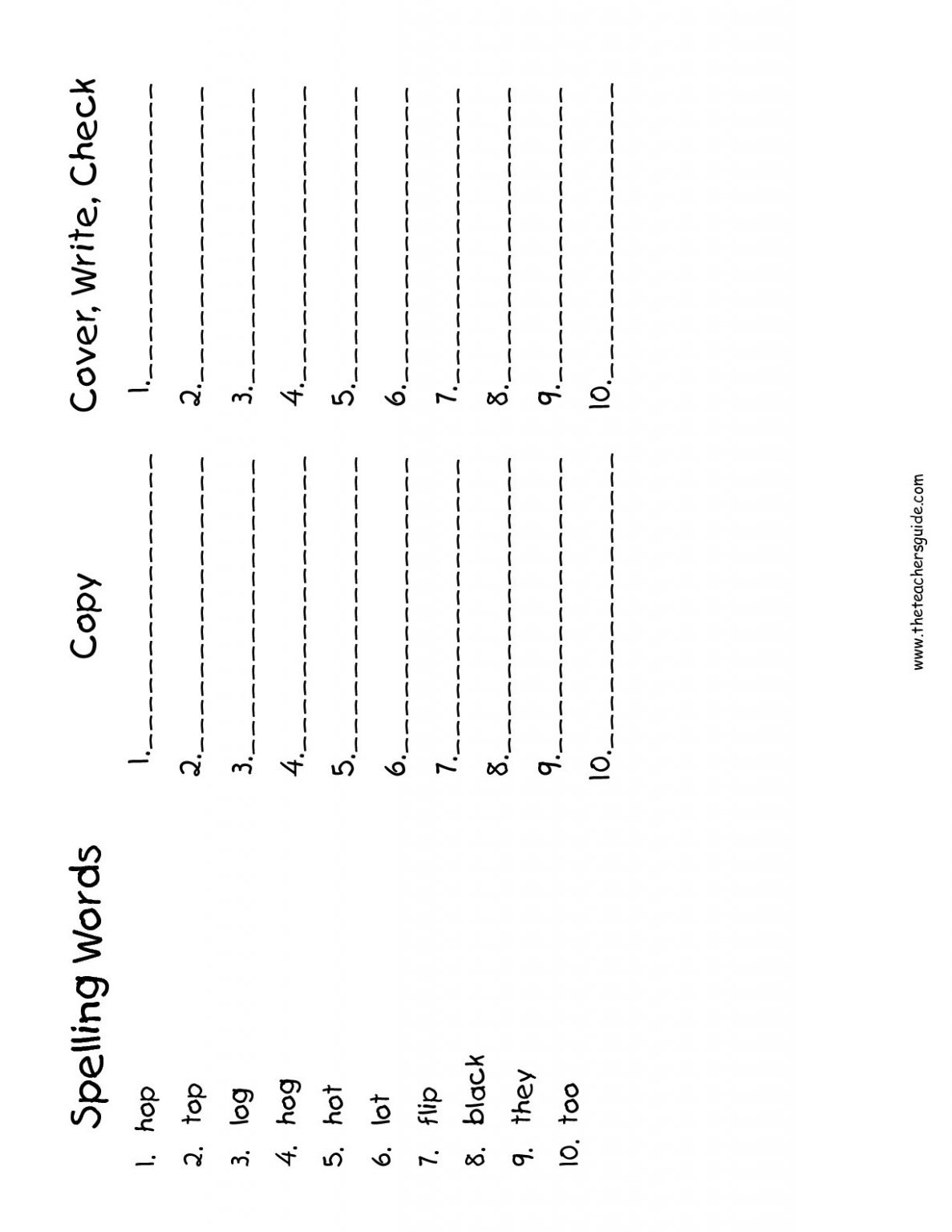 5 Spelling Worksheets First Grade 1 Spelling Words - AMP