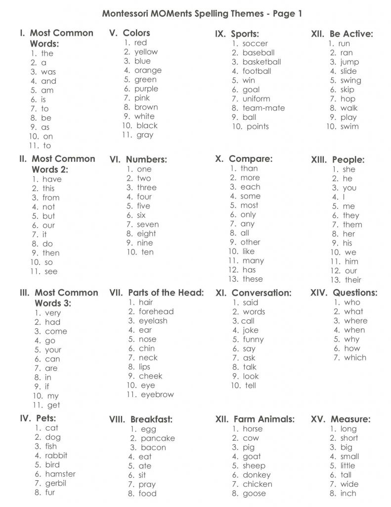 3 Spelling Worksheets Second Grade 2 Spelling Words - AMP