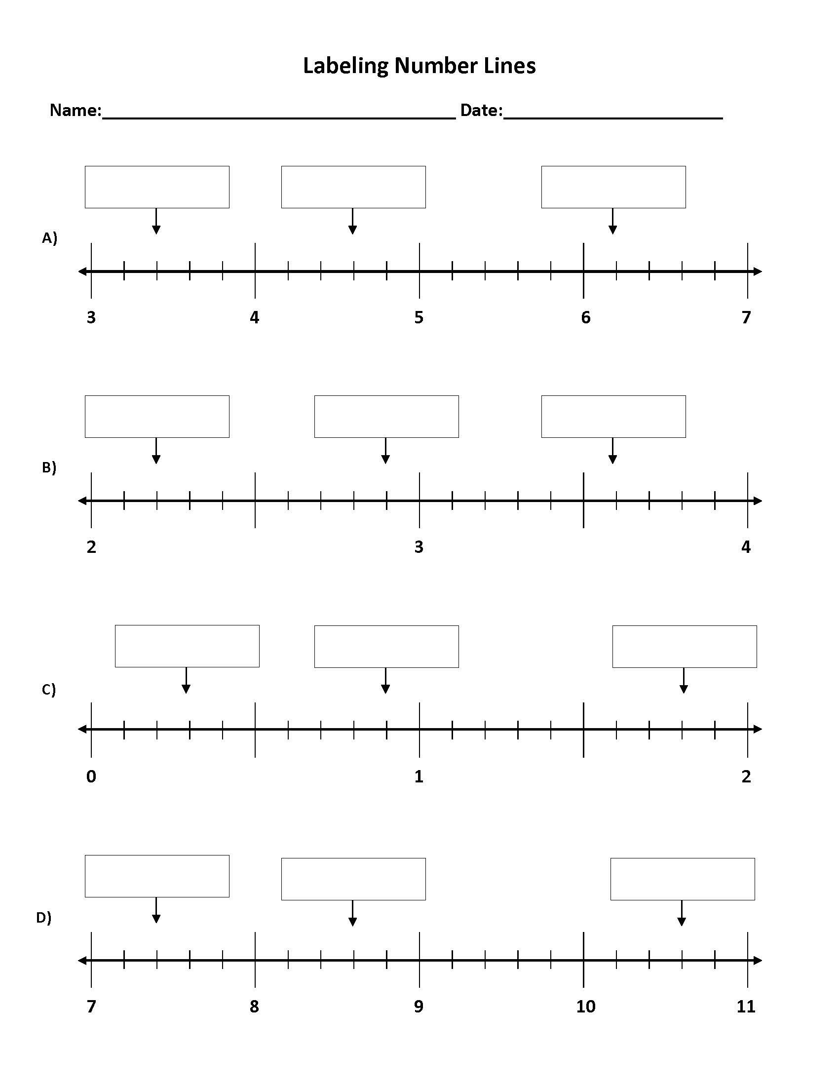 tenths and hundredths worksheet labelling