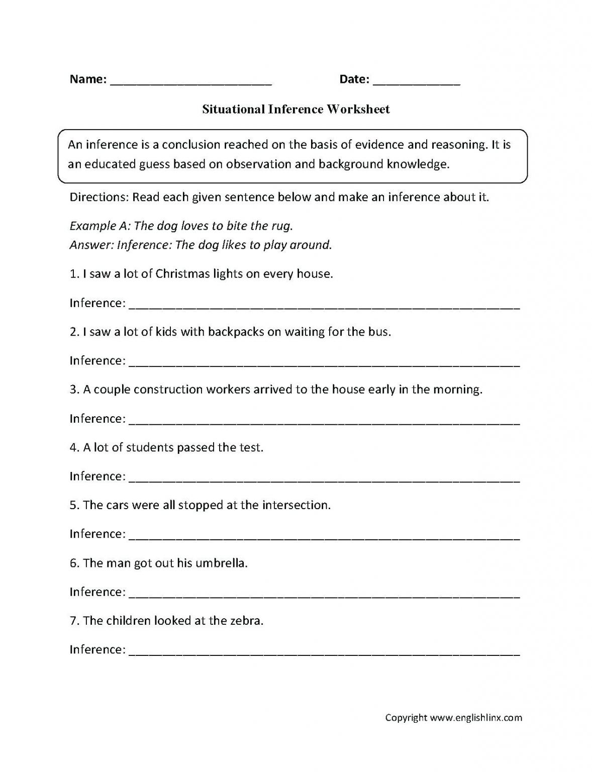 Ela Worksheet For 5th Grade