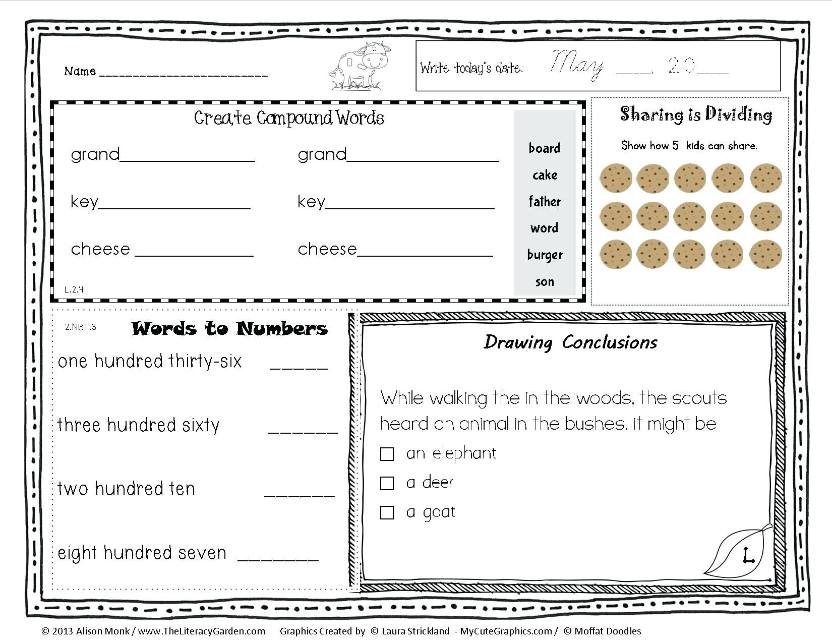 5 Vocabulary Worksheets Second Grade 2 AMP
