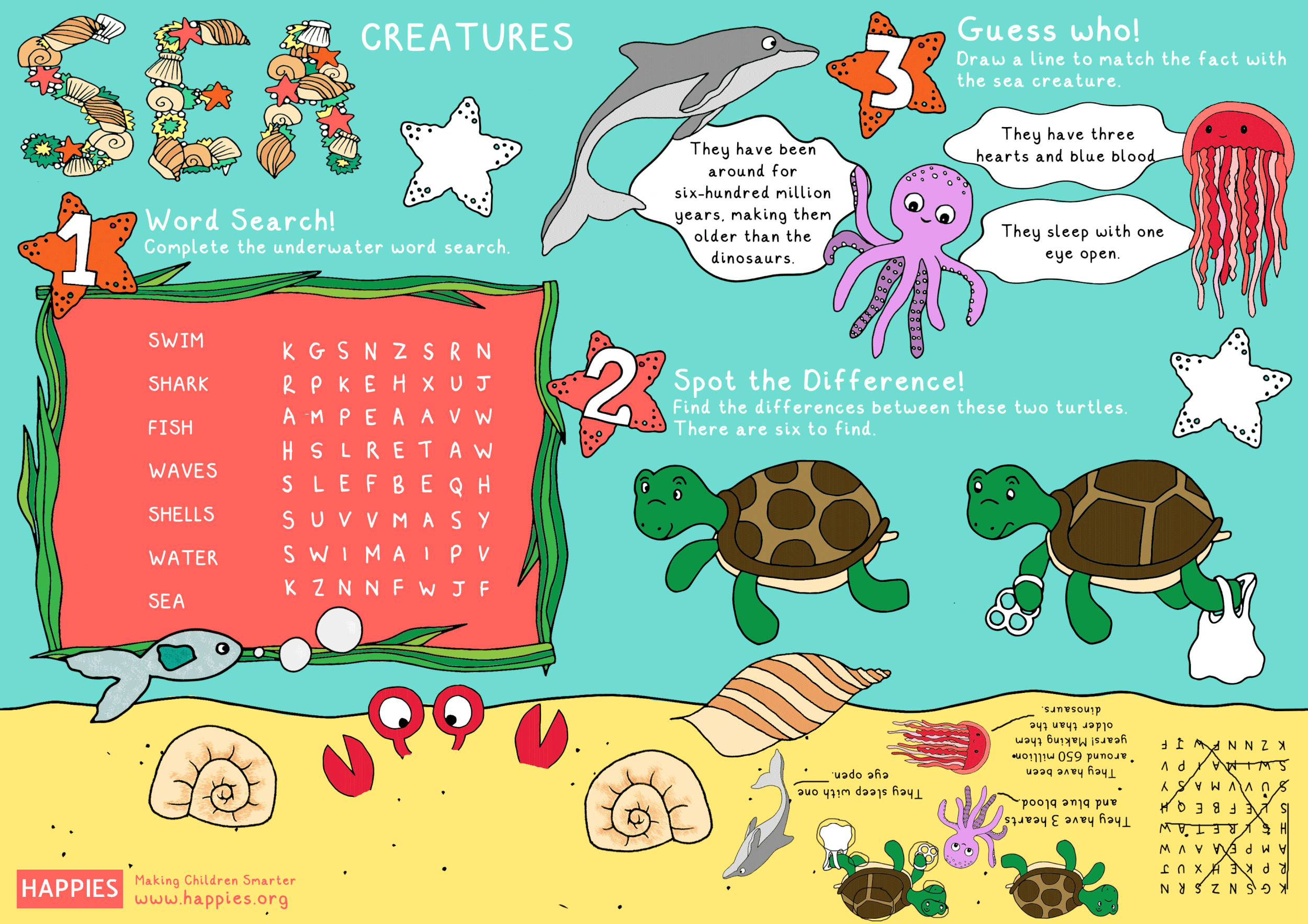 Animals Worksheets for Kids Wild