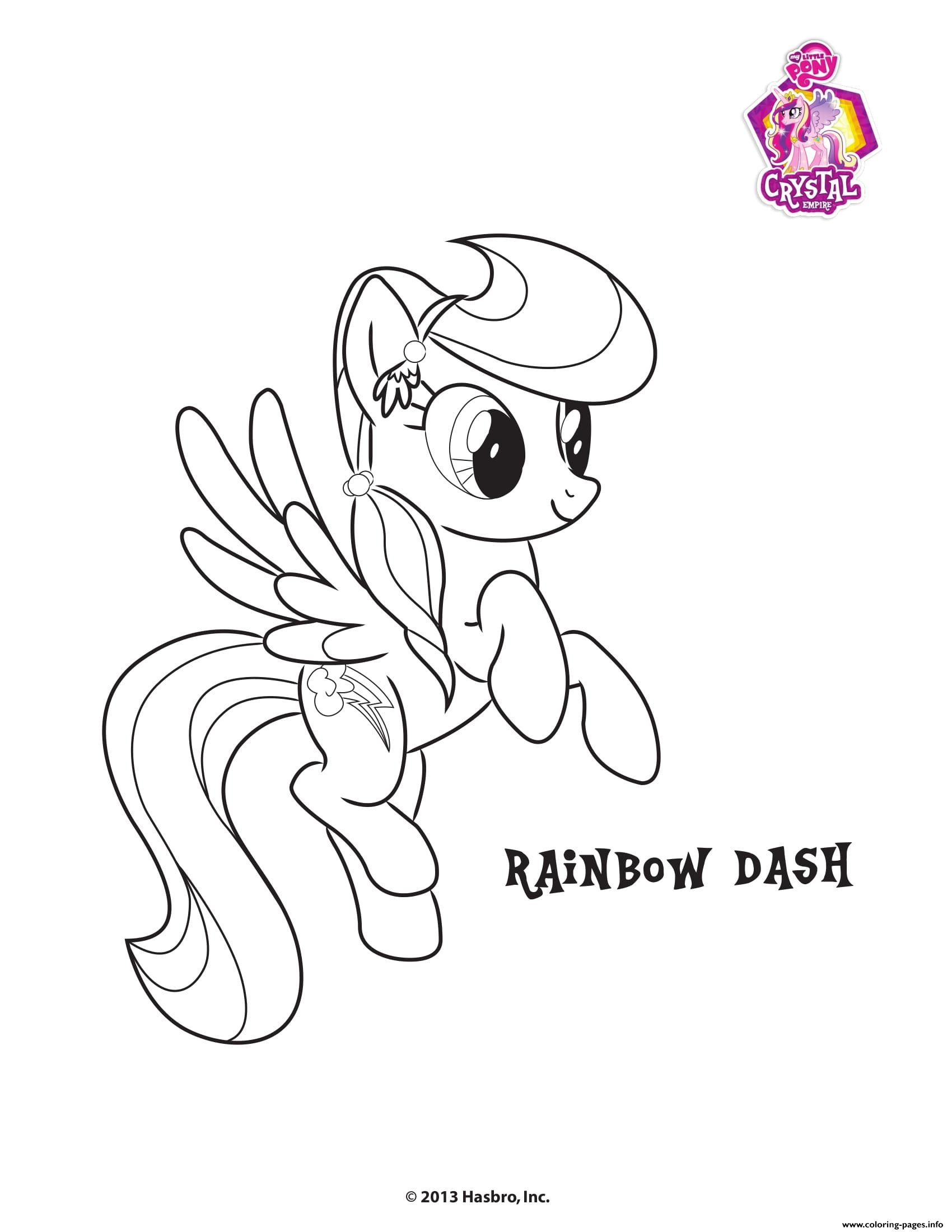 coloring ideas rainbow dash crystal empire mytle pony pages printable incredible fluttershy whereas my little filly