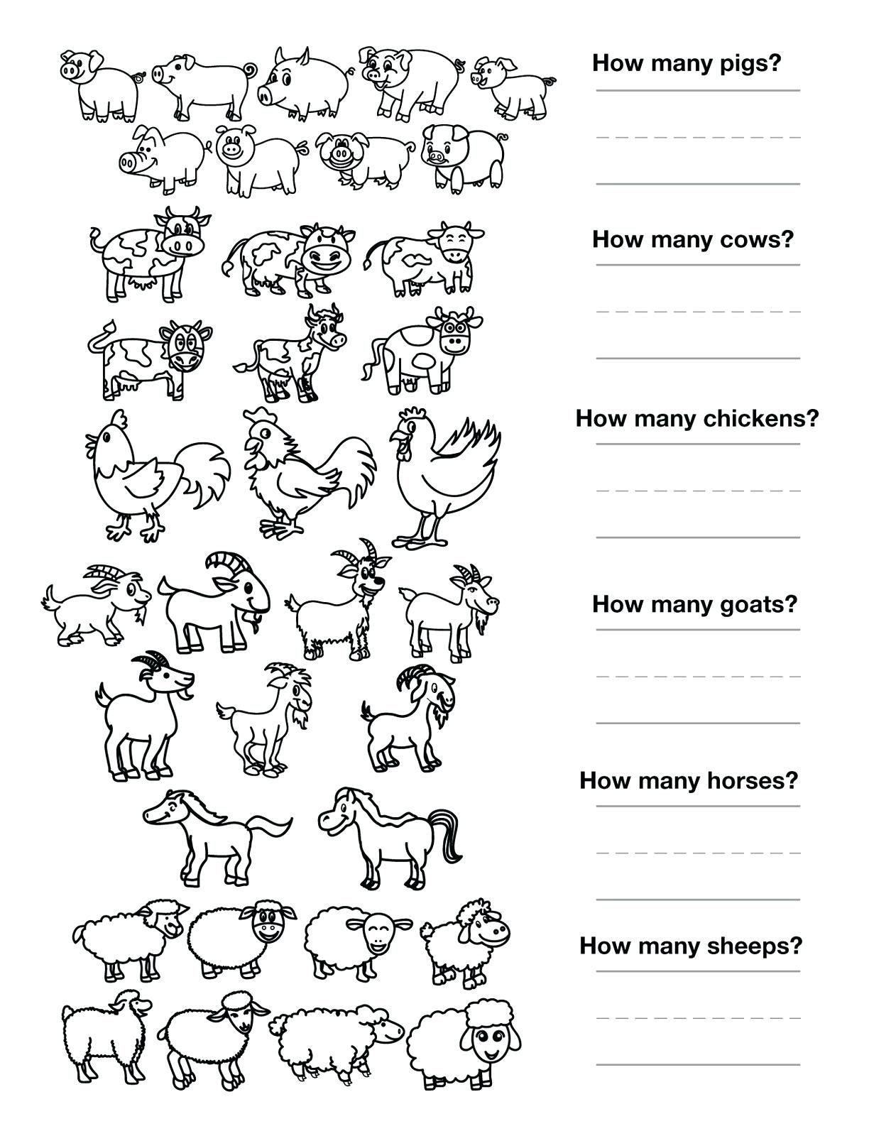 Animals Worksheets Preschool