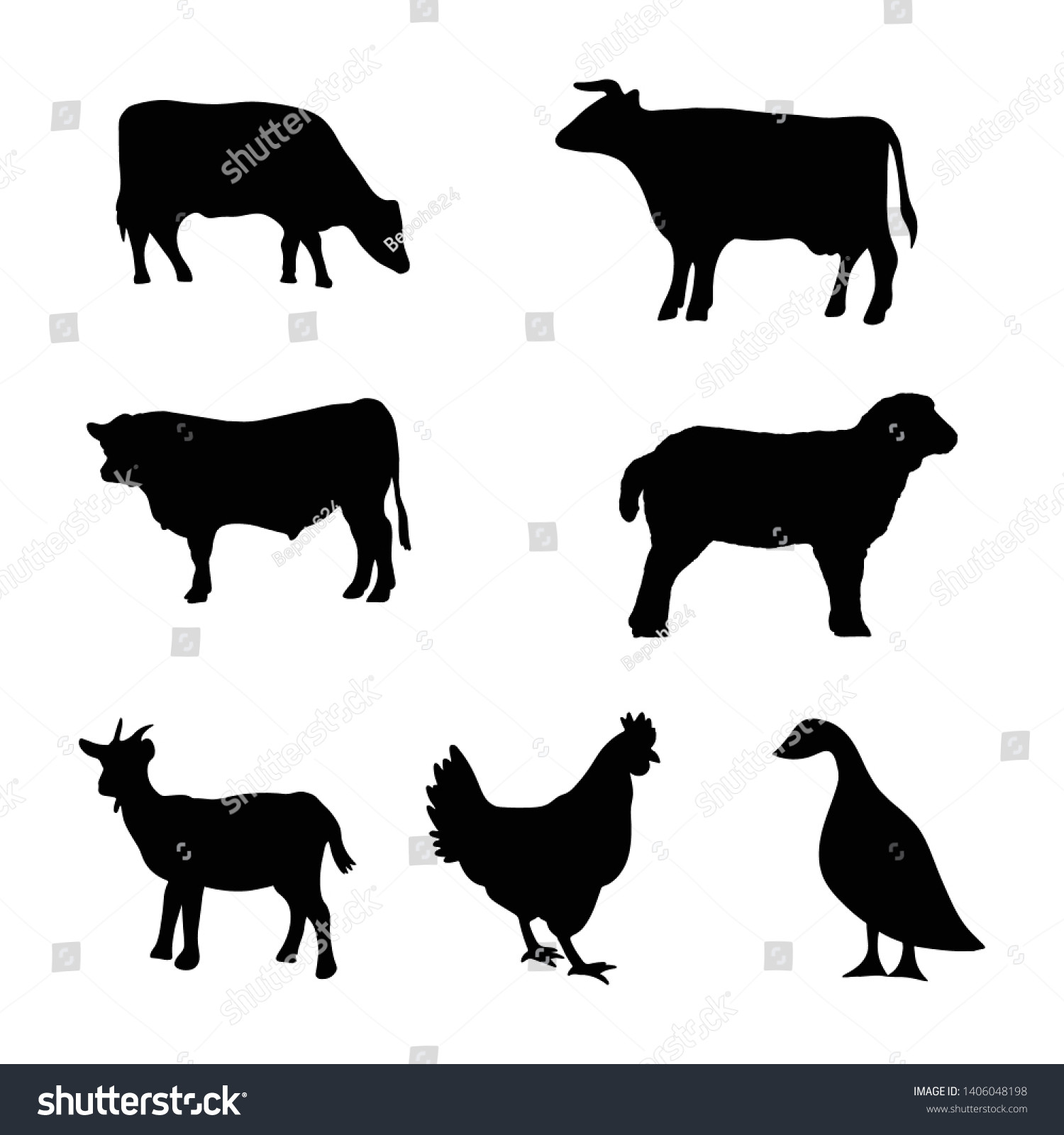 Cow Print Background Farm Animals