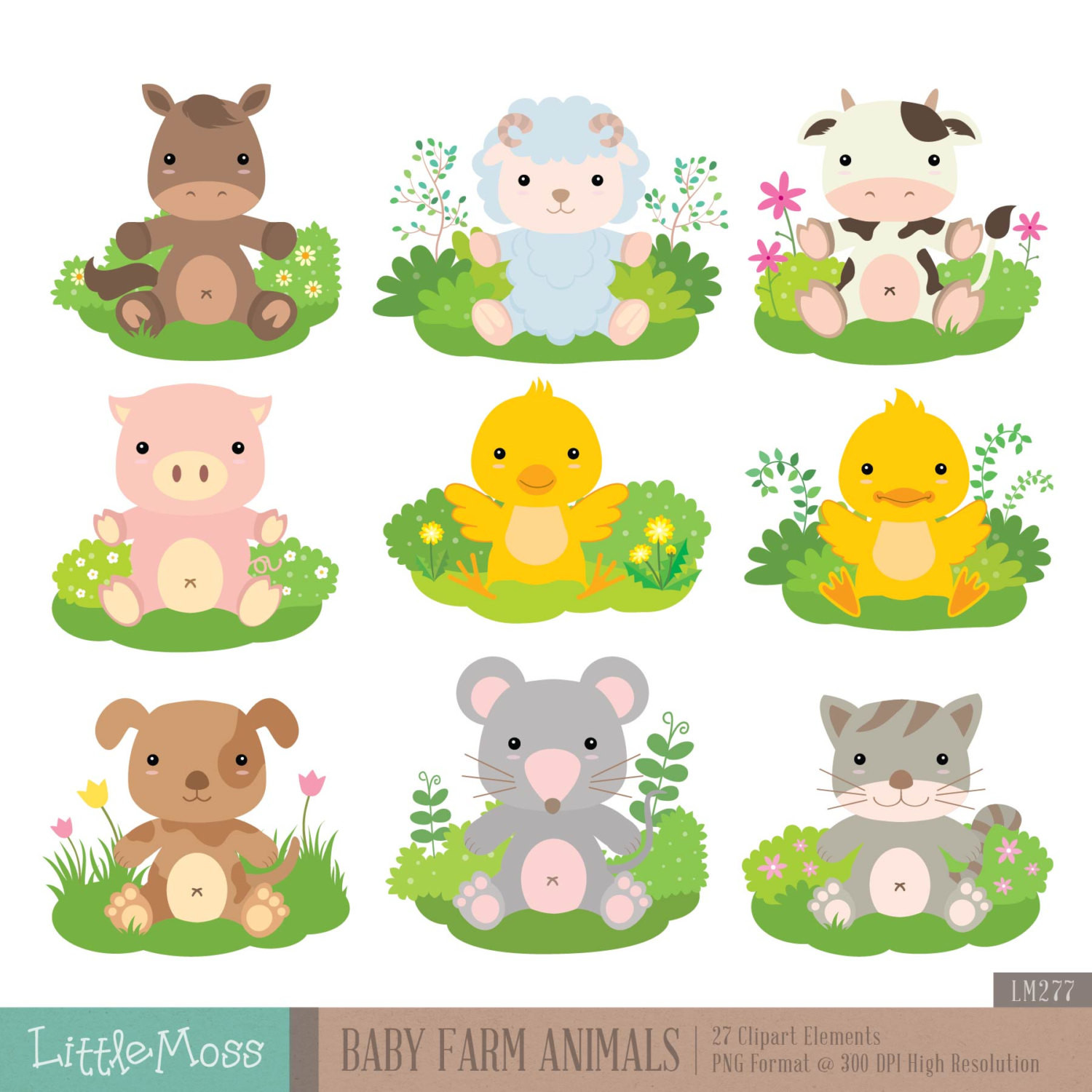 a39f298c6bf5ef f66fa939bcd97 baby farm animals digital clipart from littlemoss on etsy studio 1500 1500