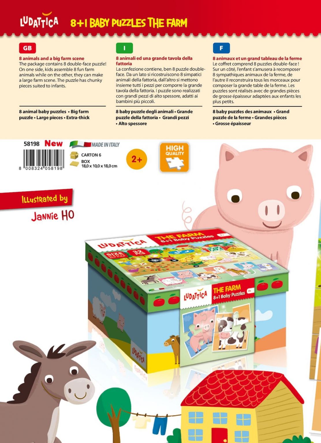 5 Farm Animals Art for Infants AMP