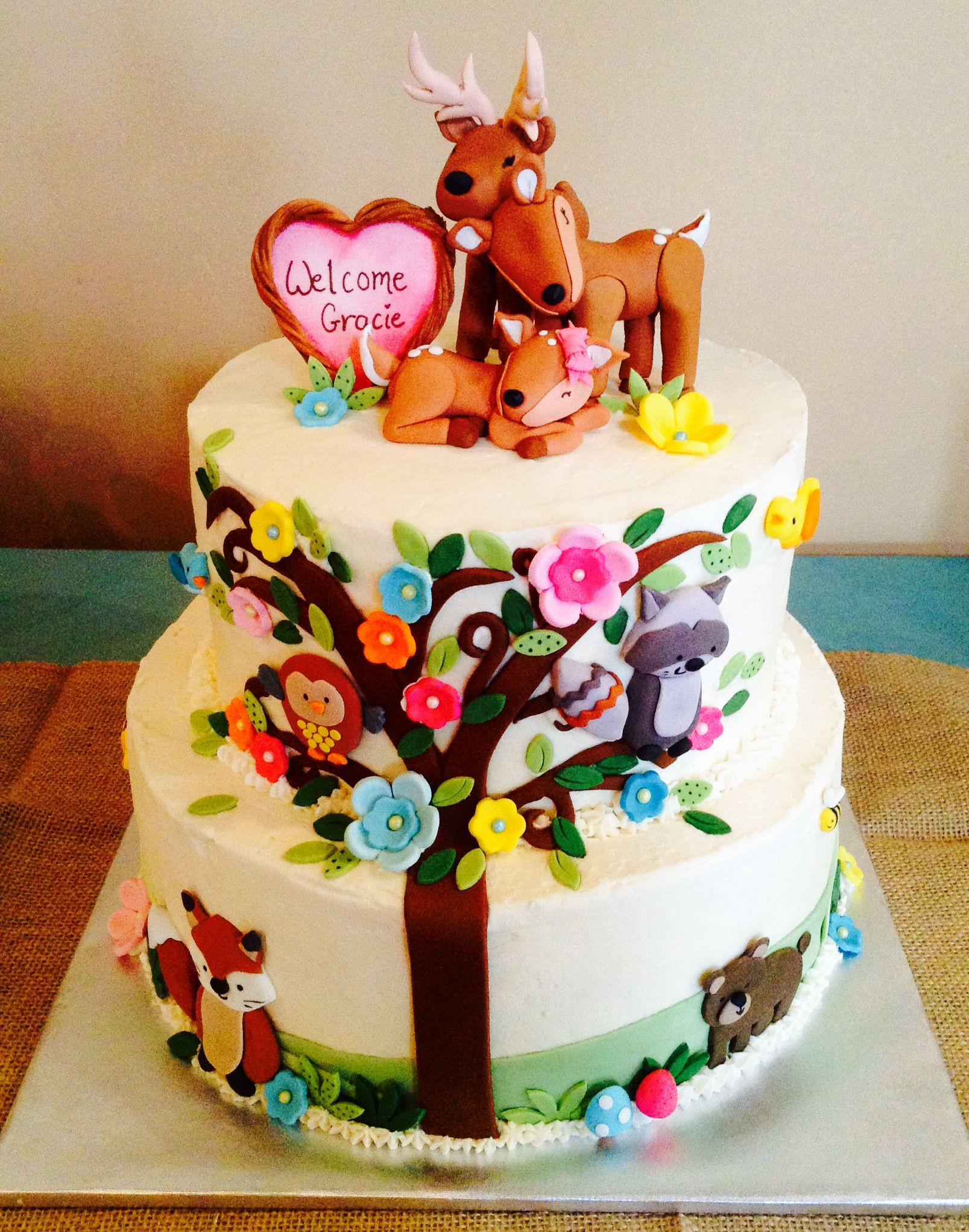 Farm Animals Baby Shower Cake