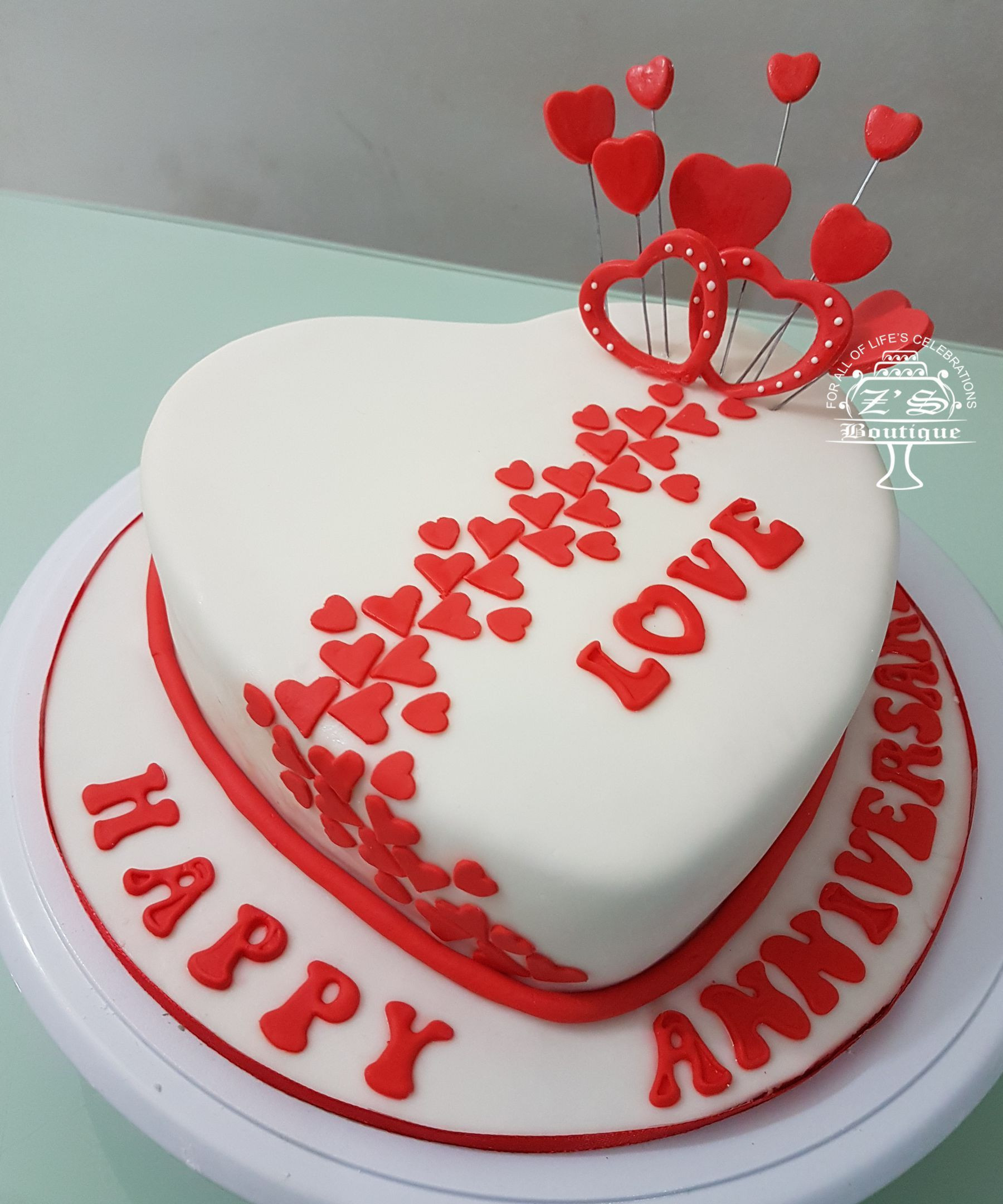 2nd wedding anniversary cakes pictures anniversary cake happy anniversary red heart love of 2nd wedding anniversary cakes pictures