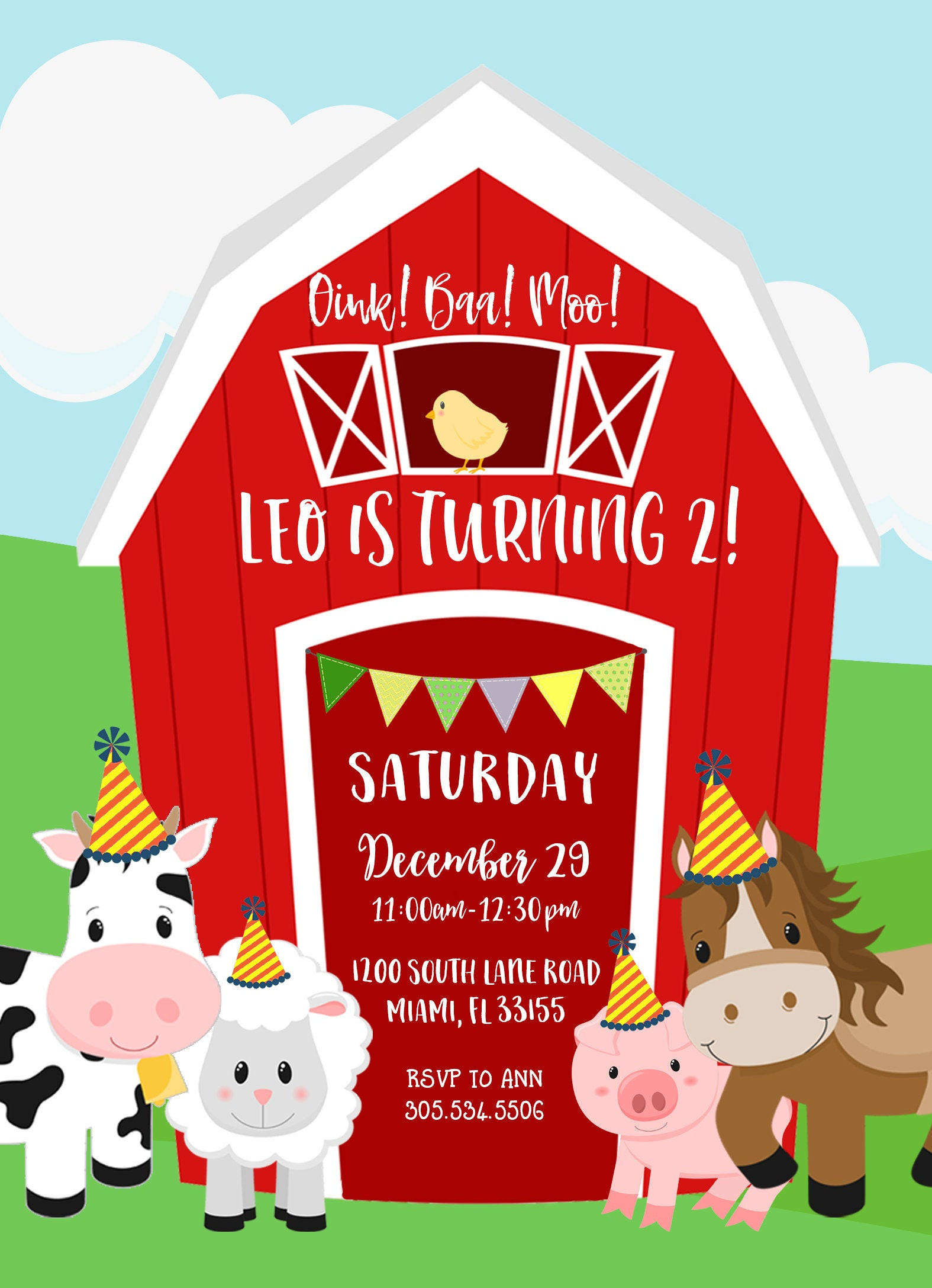 Farm Animals Birthday Party for Kids