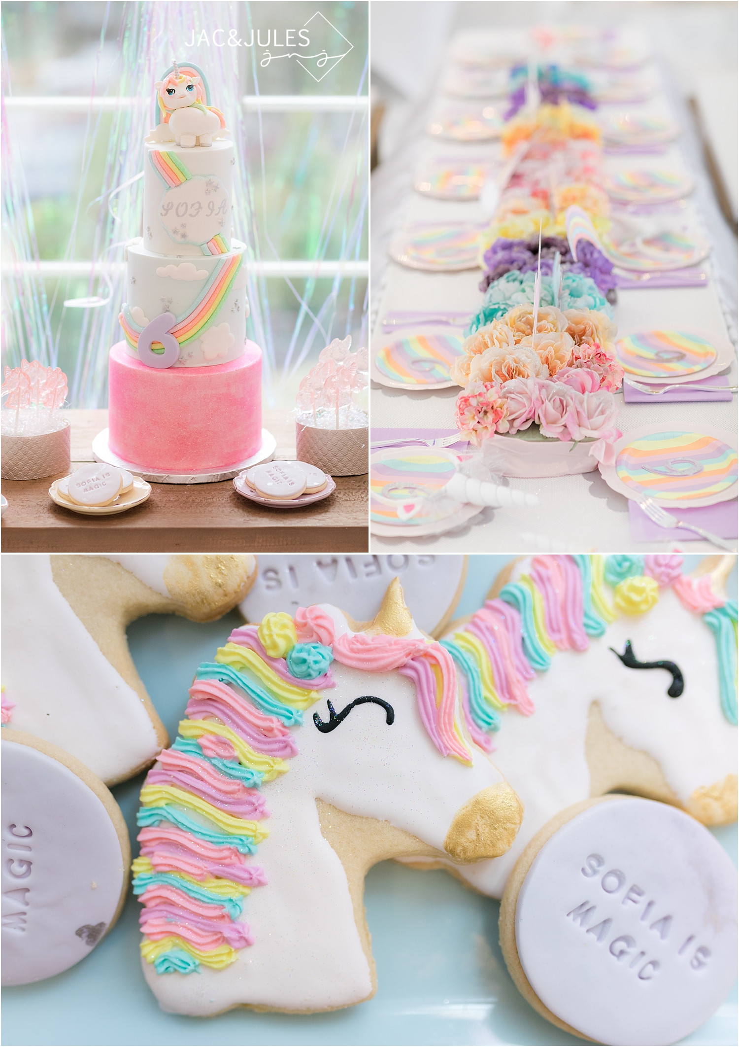 rainbow unicorn birthday party decor photo 0265