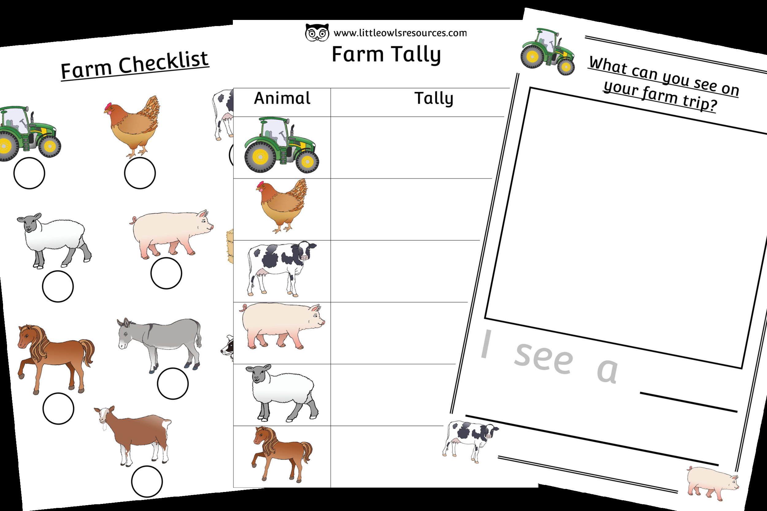 Farm Animals Cards Free Printable