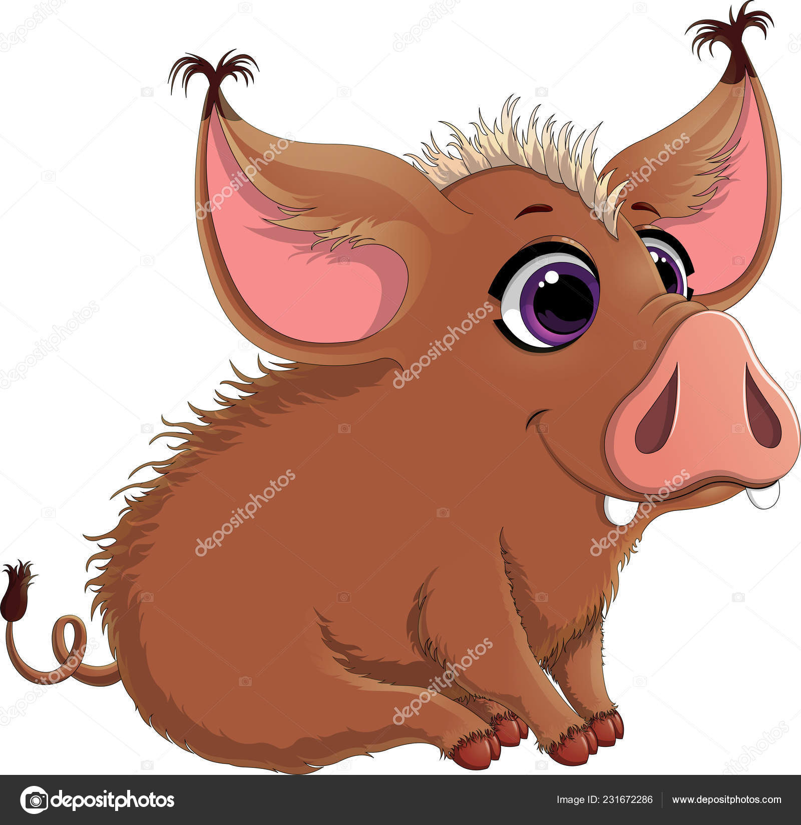 depositphotos stock illustration vector illustration funny pig big