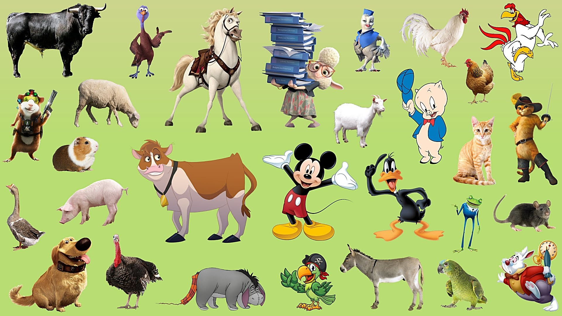 Farm Animals Cartoon Cute