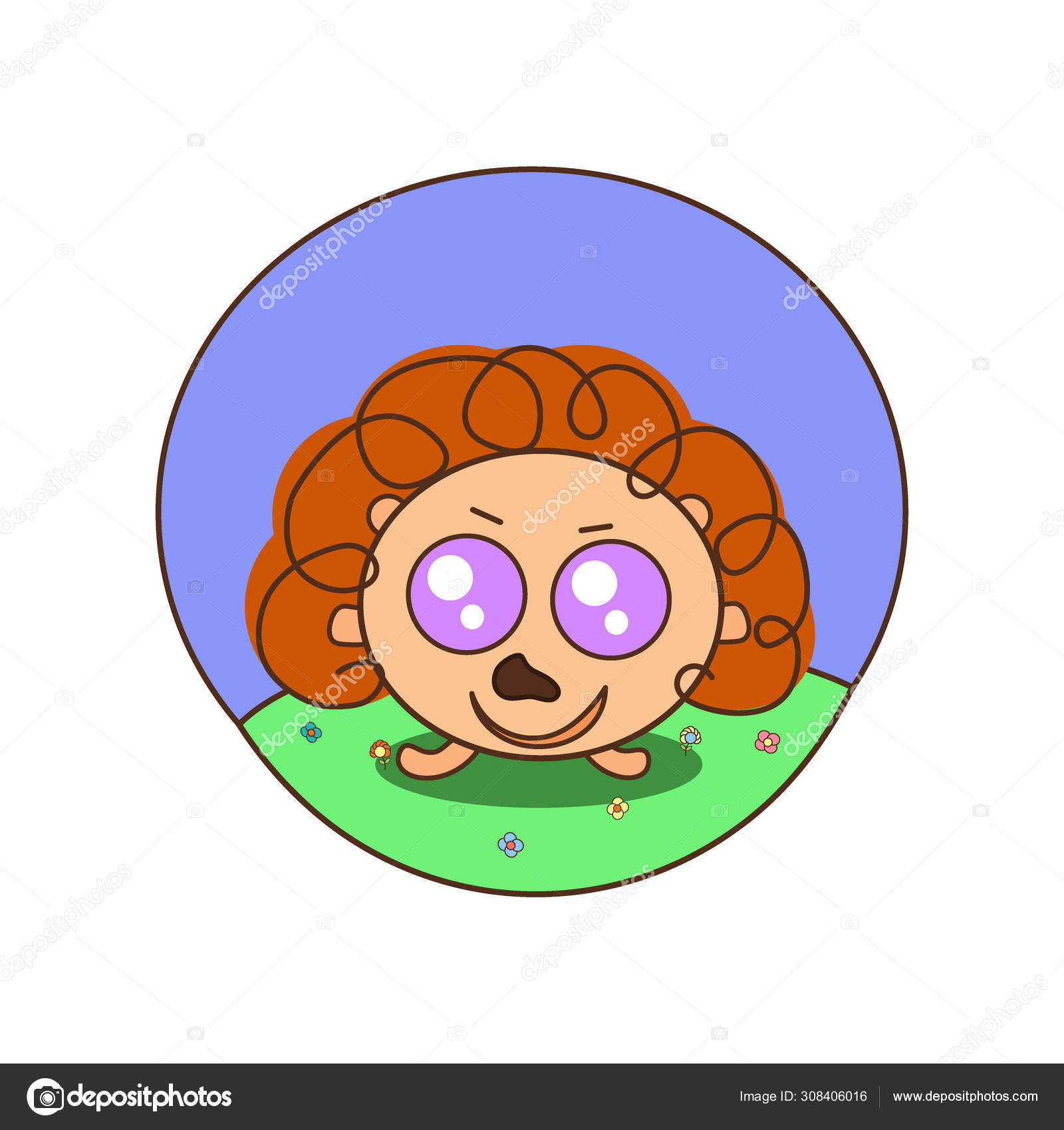 depositphotos stock illustration kawaii curly sheep with red