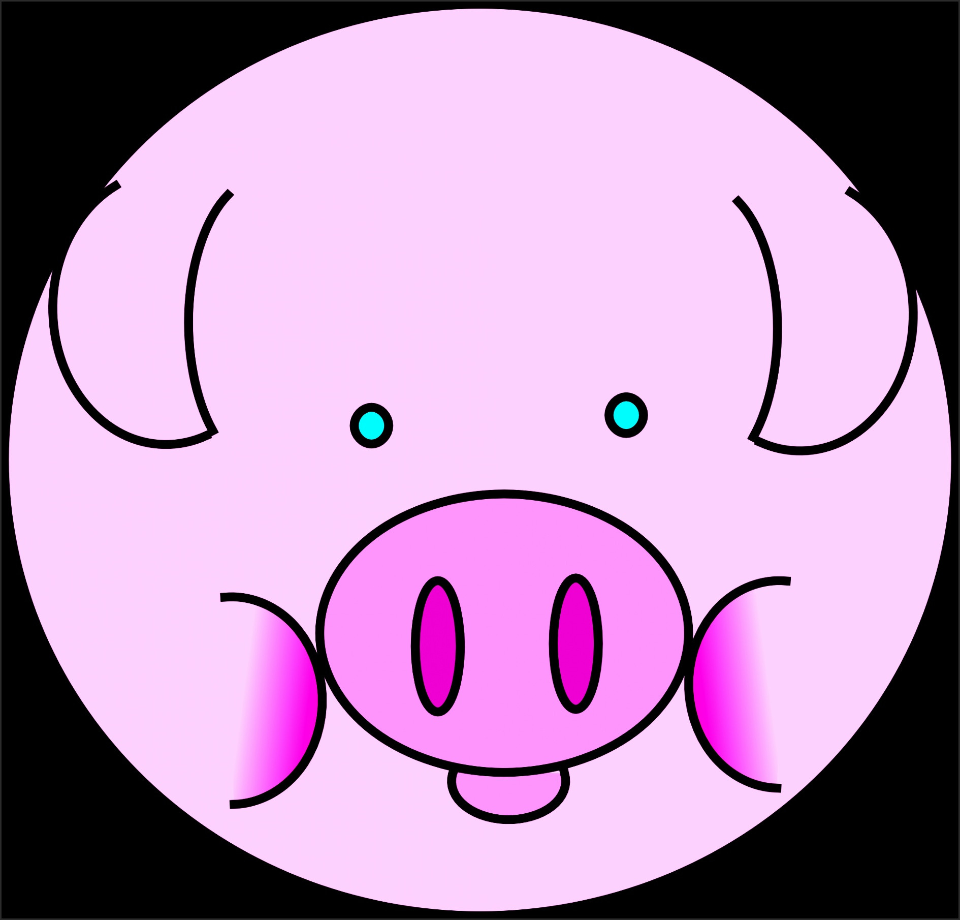 cute pig clipart 28