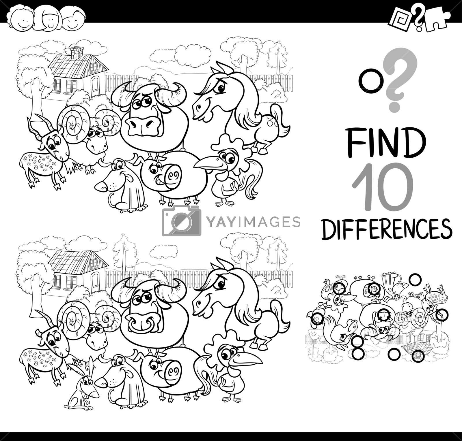 farm animals difference game