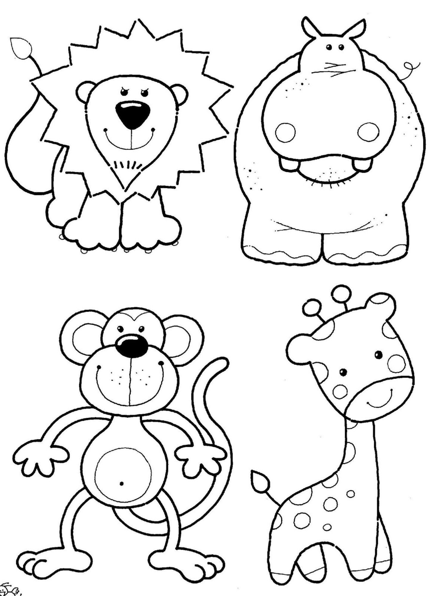 6 Farm Animals Coloring Pages Preschool