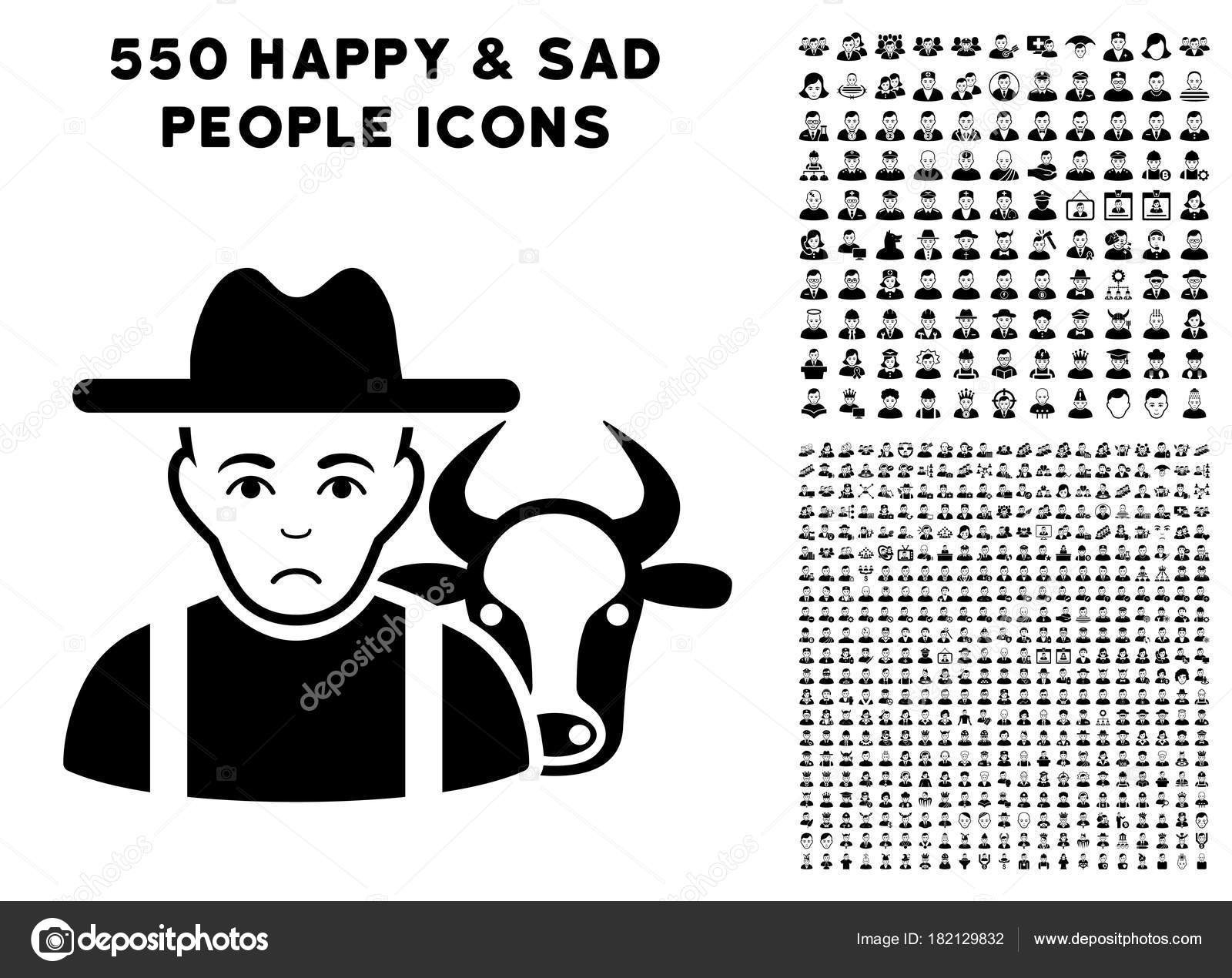 depositphotos stock illustration cattle farmer icon with bonus