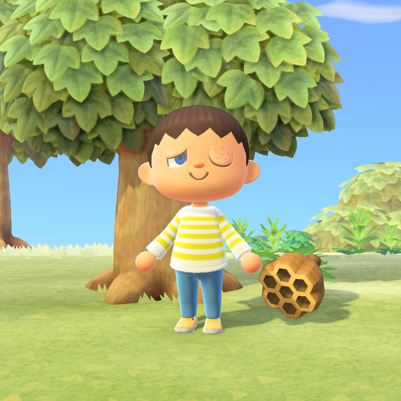 Animal Crossing New Horizons wasp bee sting eye