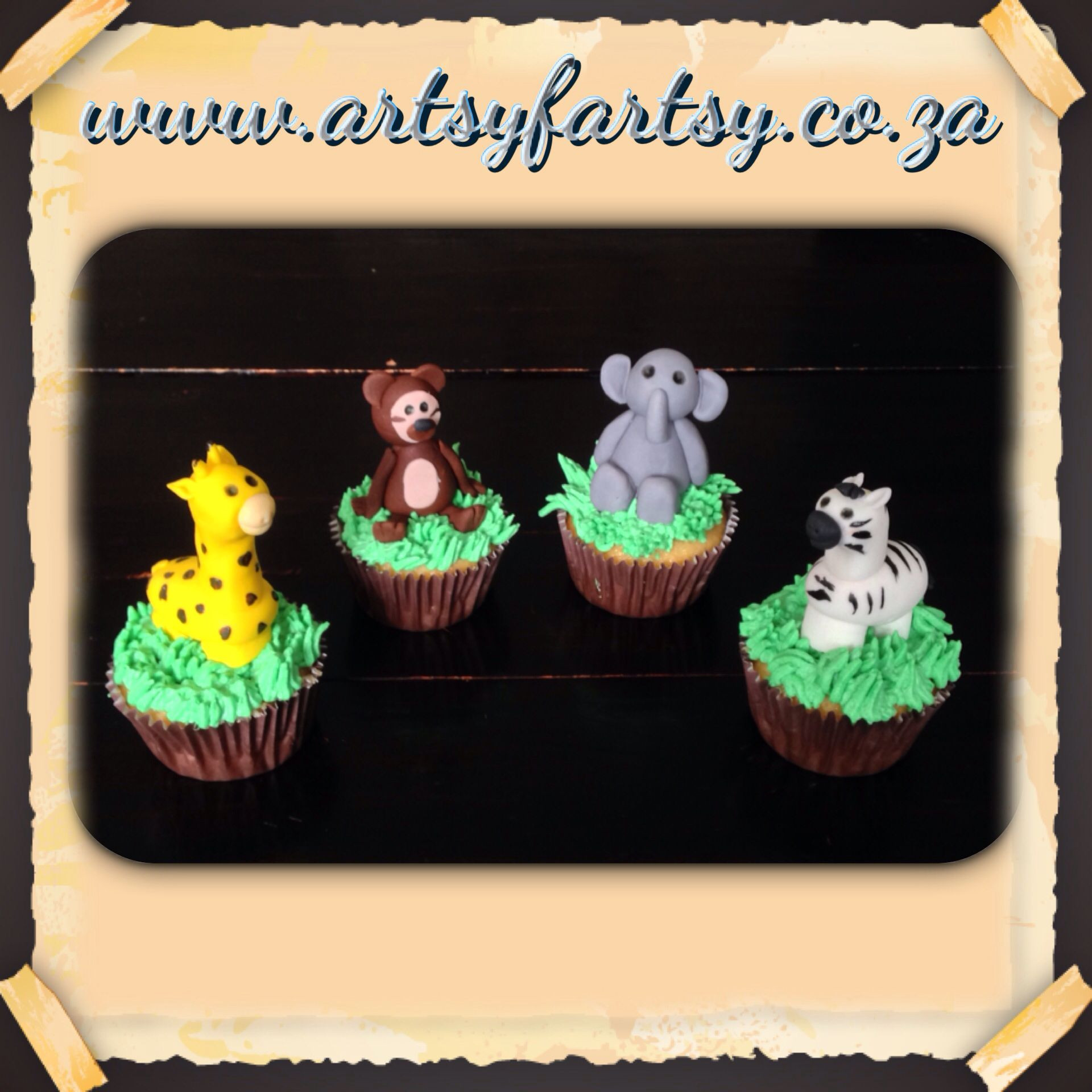 Farm Animals Cupcakes Fondant