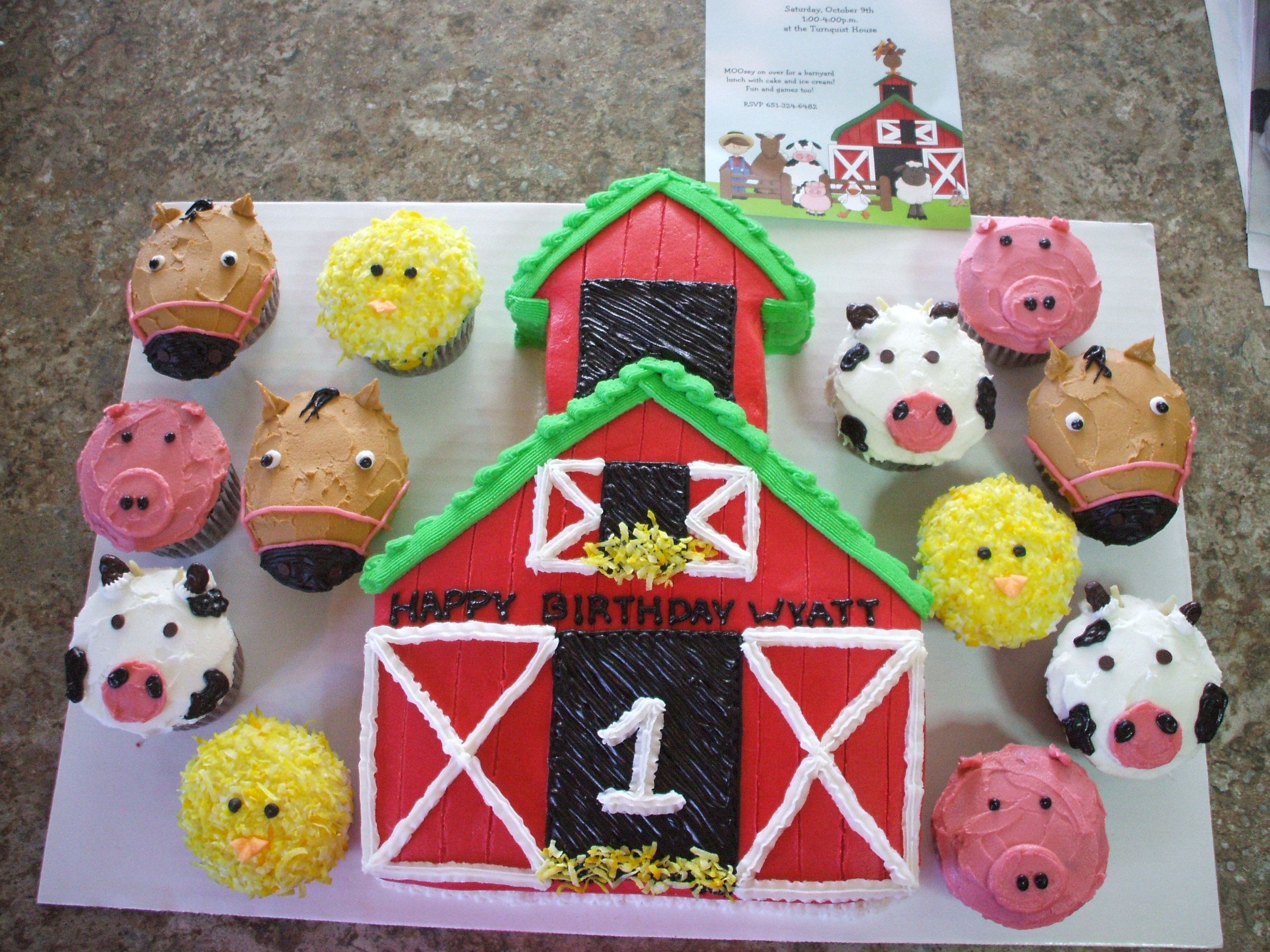 Farm Animals Cupcakes Horses