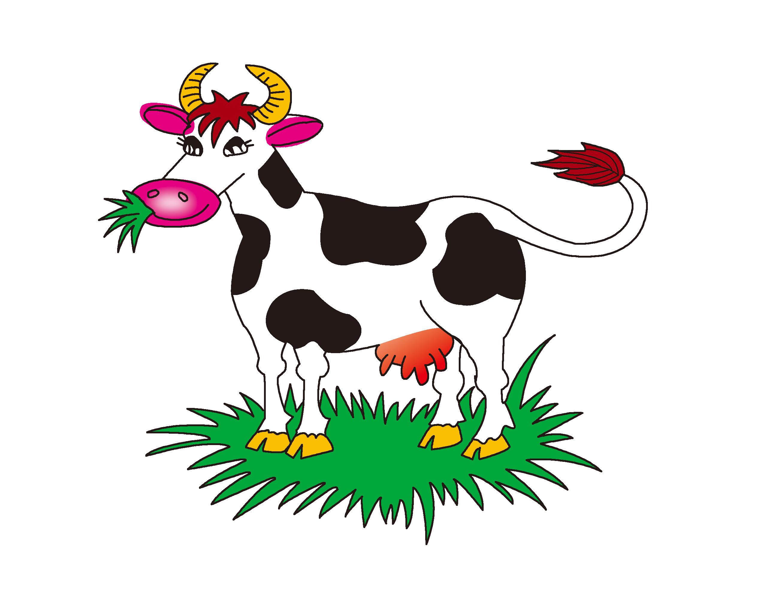 clipart chicken cow 6