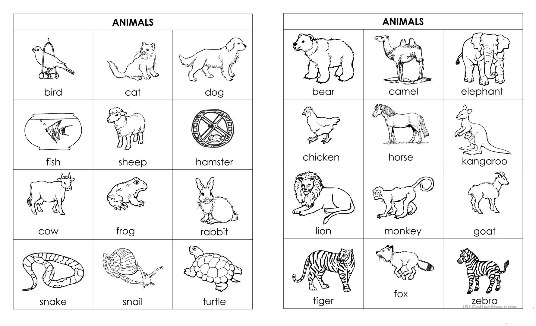 Farm Animals Flashcards for Kids