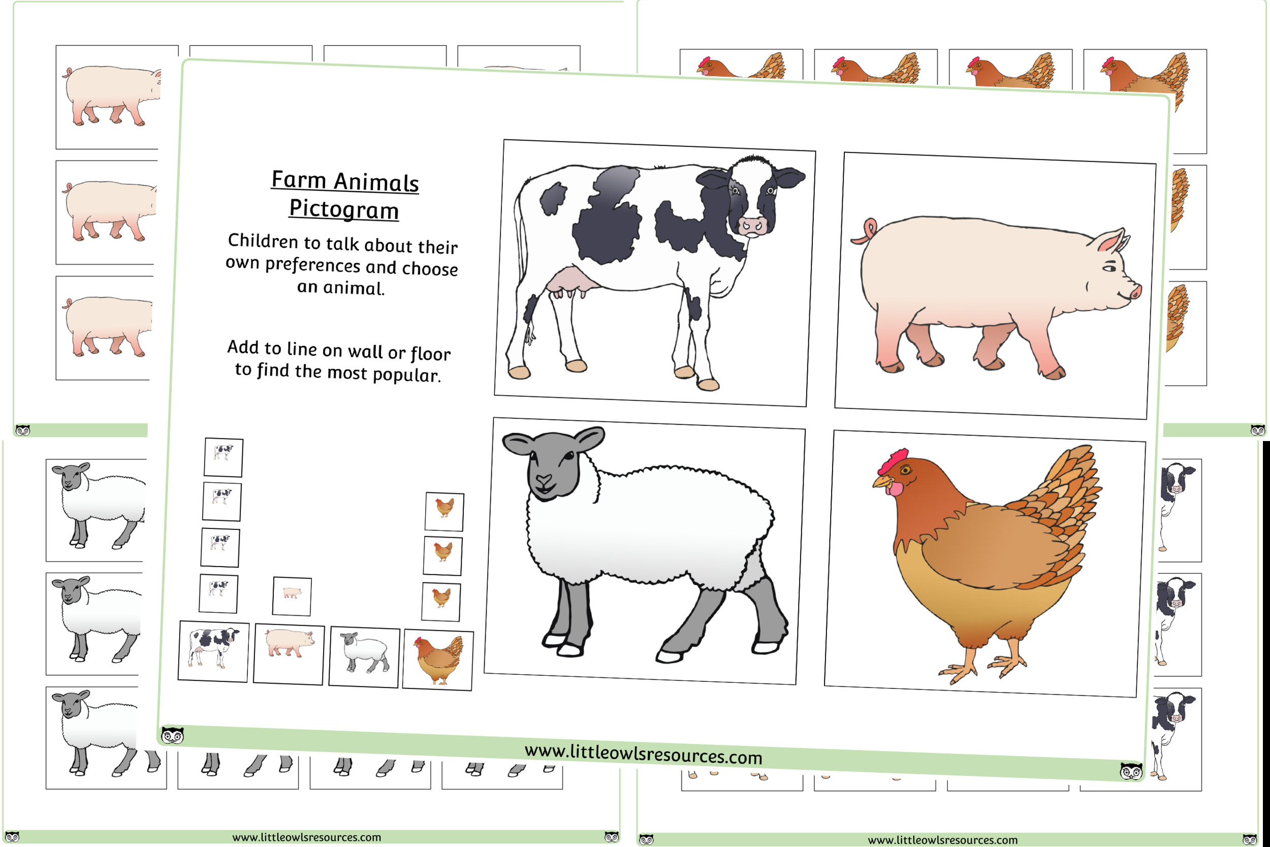 Farm Animals Flashcards Free