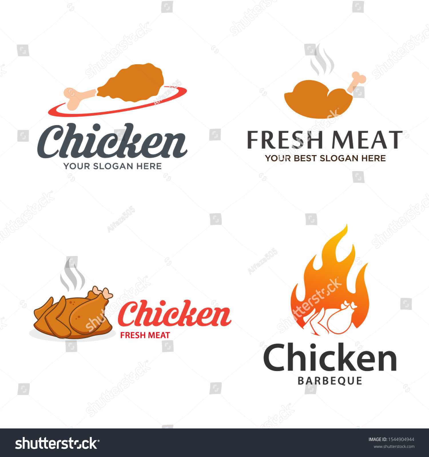 stock vector set of fried chicken logo inspiration modern design vector illustration concept