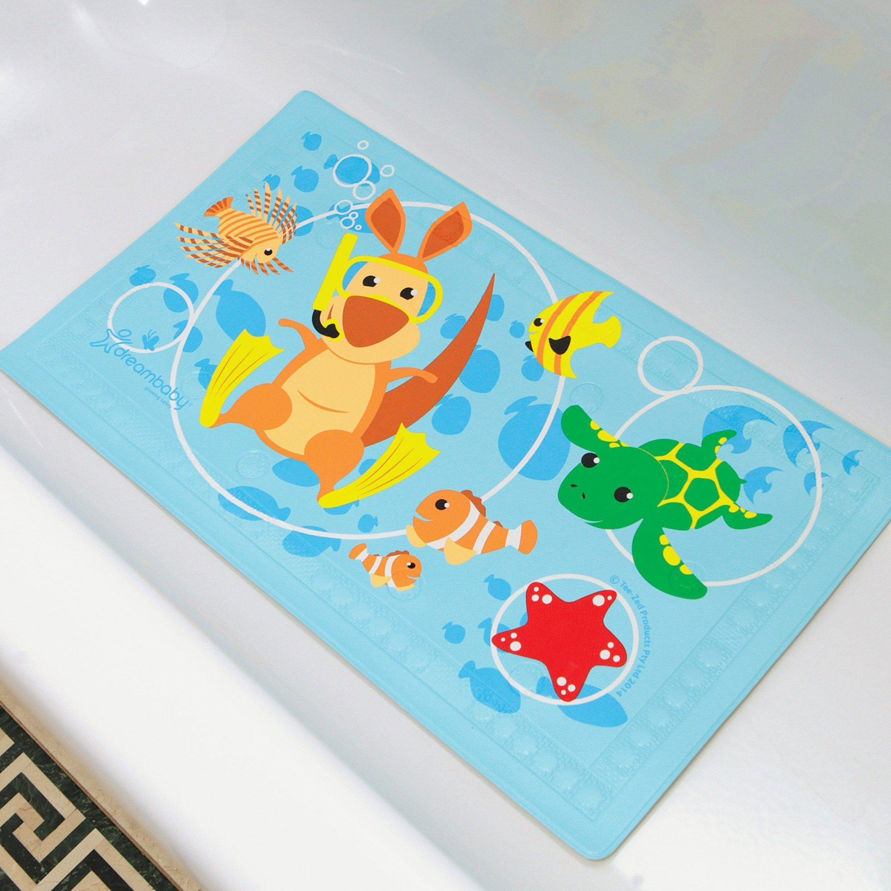 dreambaby watch your stepr anti slip bath mat with too hot indicator tee zed 2