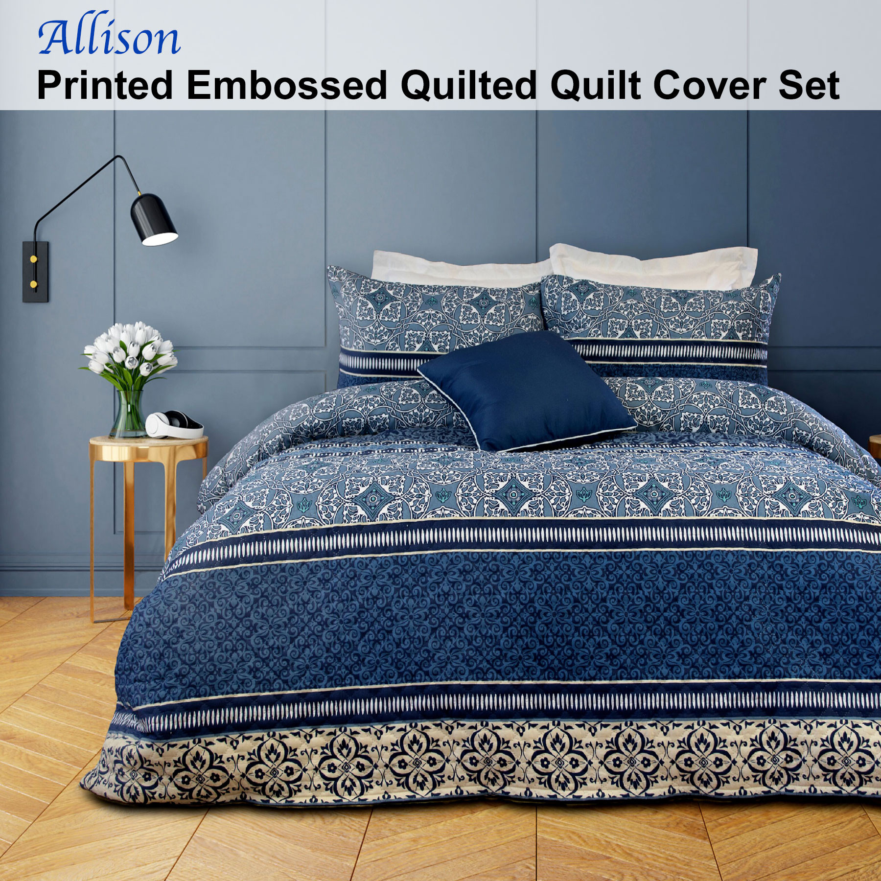 ardor quilted quilt cover set allison1