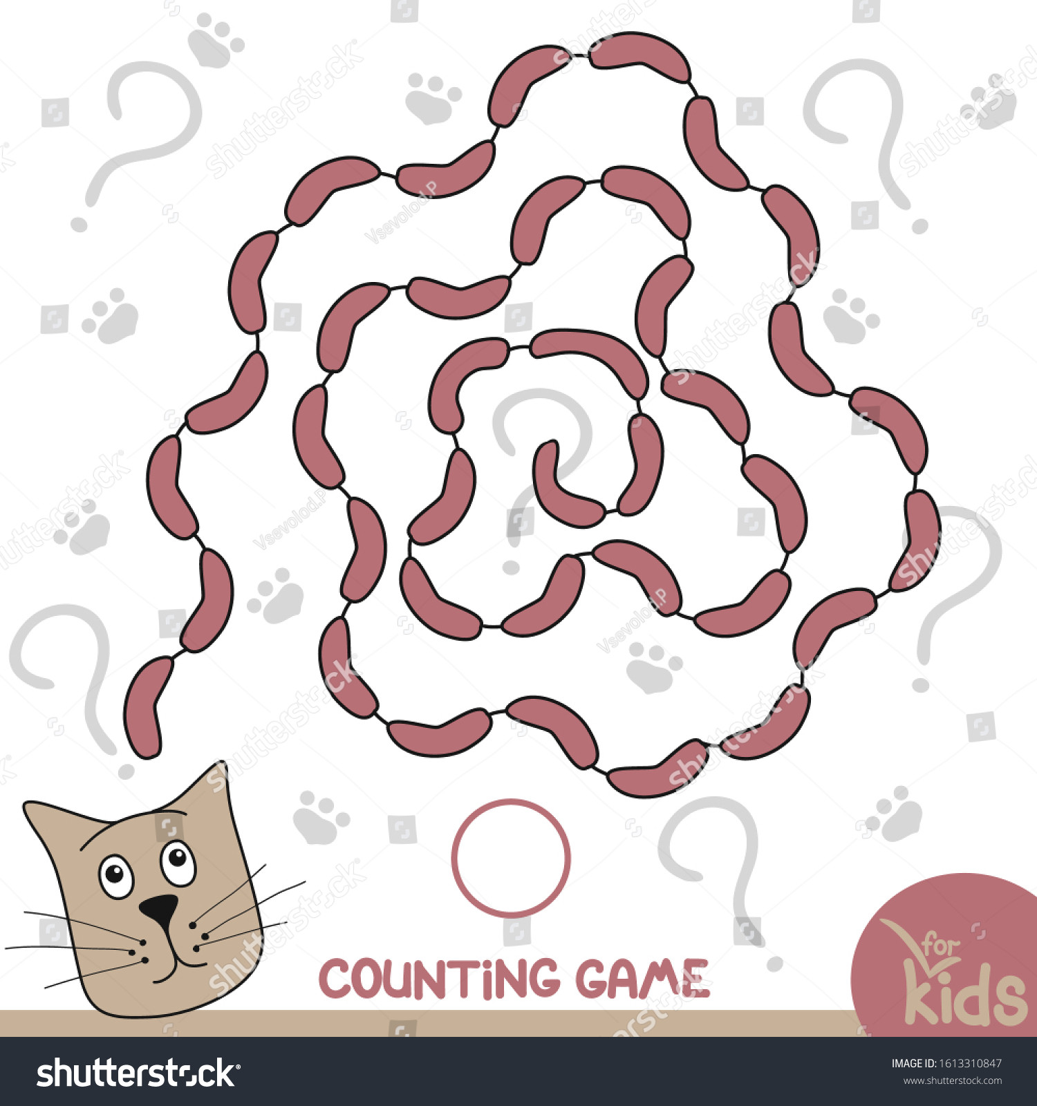 stock vector counting educational game for preschool children vector illustration count how many sausages a