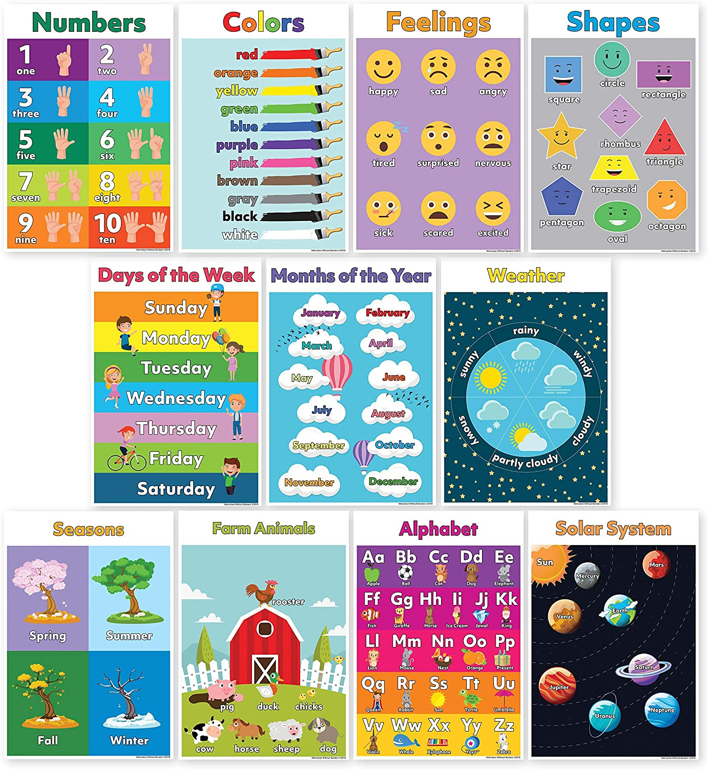 Farm Animals Preschool Chart