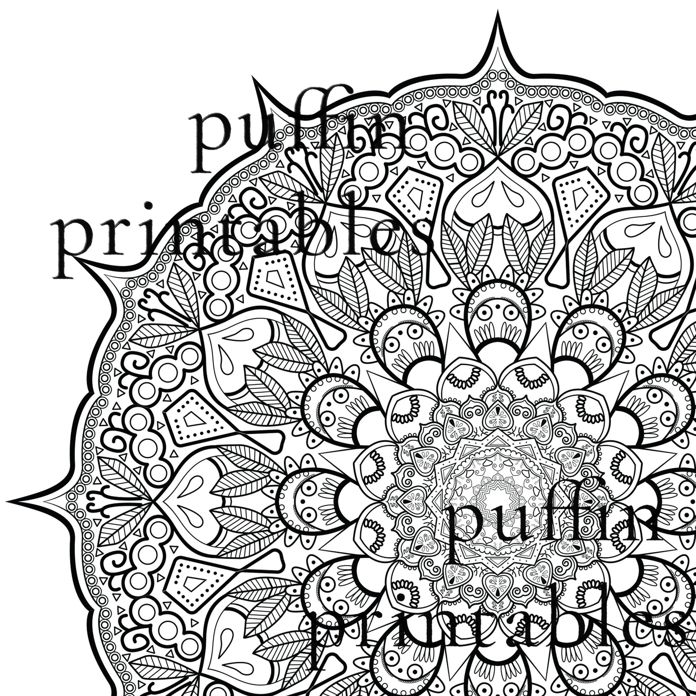 mandala colouring leaves instant starry night coloring il fullxfull 7ovy garbage truck book wild animals pictures for kids farm to print popeye infinity war kindergarten free