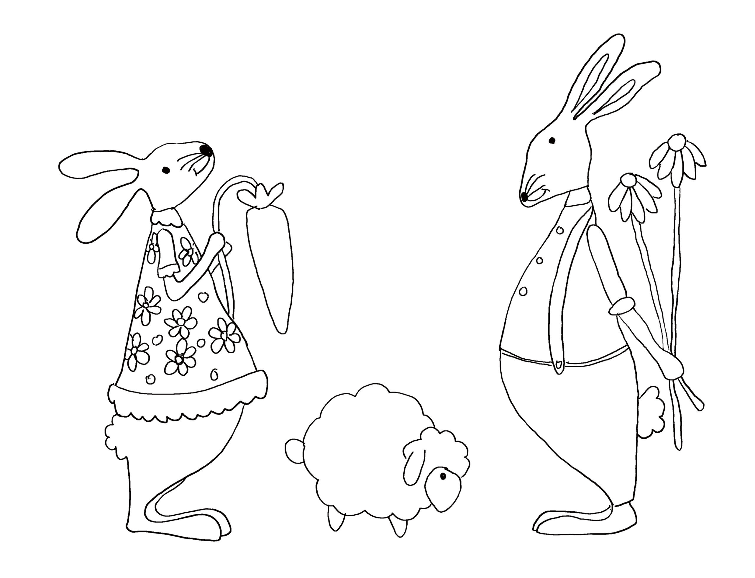 Farm Animals Preschool Coloring Pages