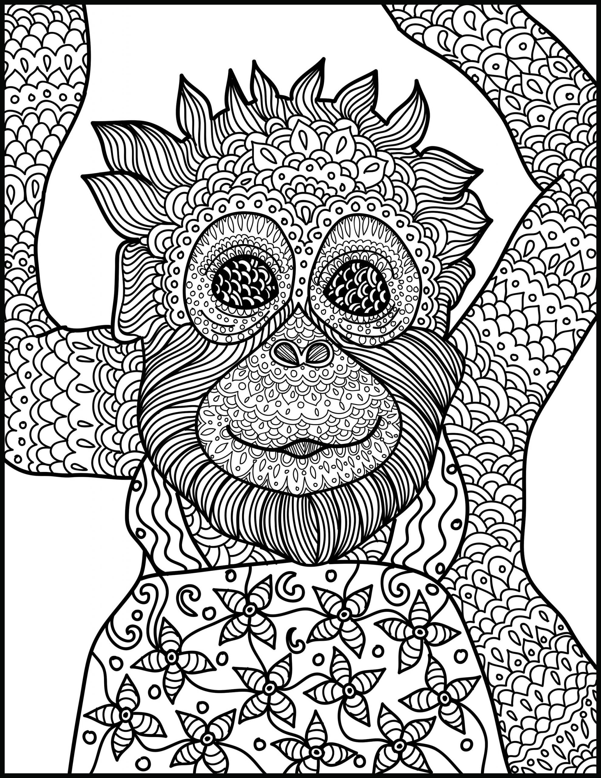 free coloring pages for adults animals 32