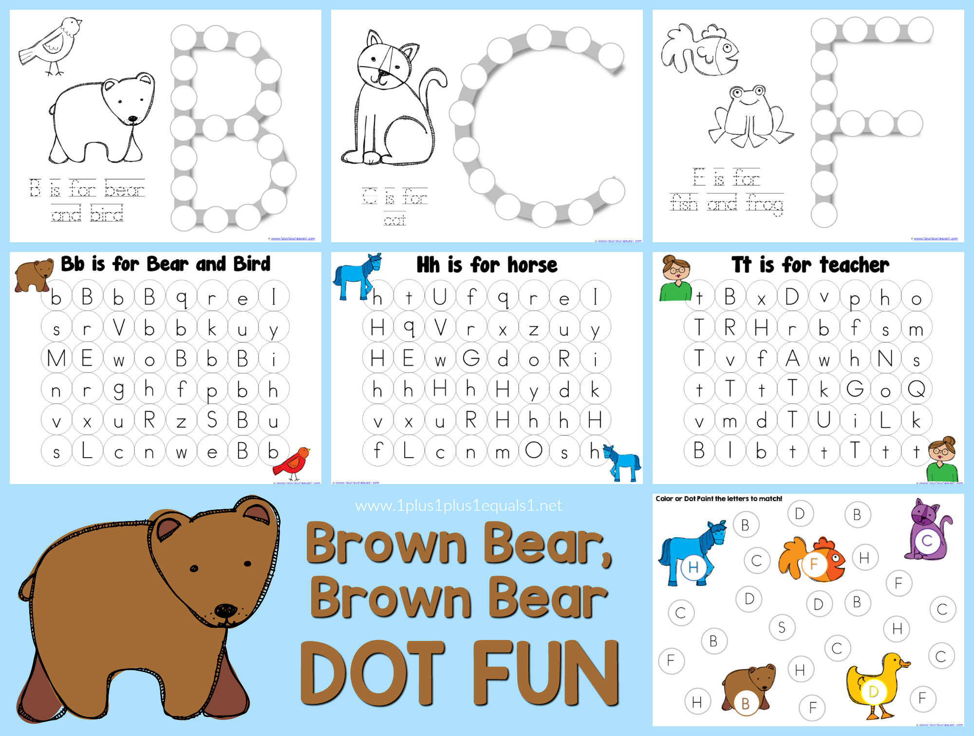Brown Bear Brown Bear Dot Fun Printables 1